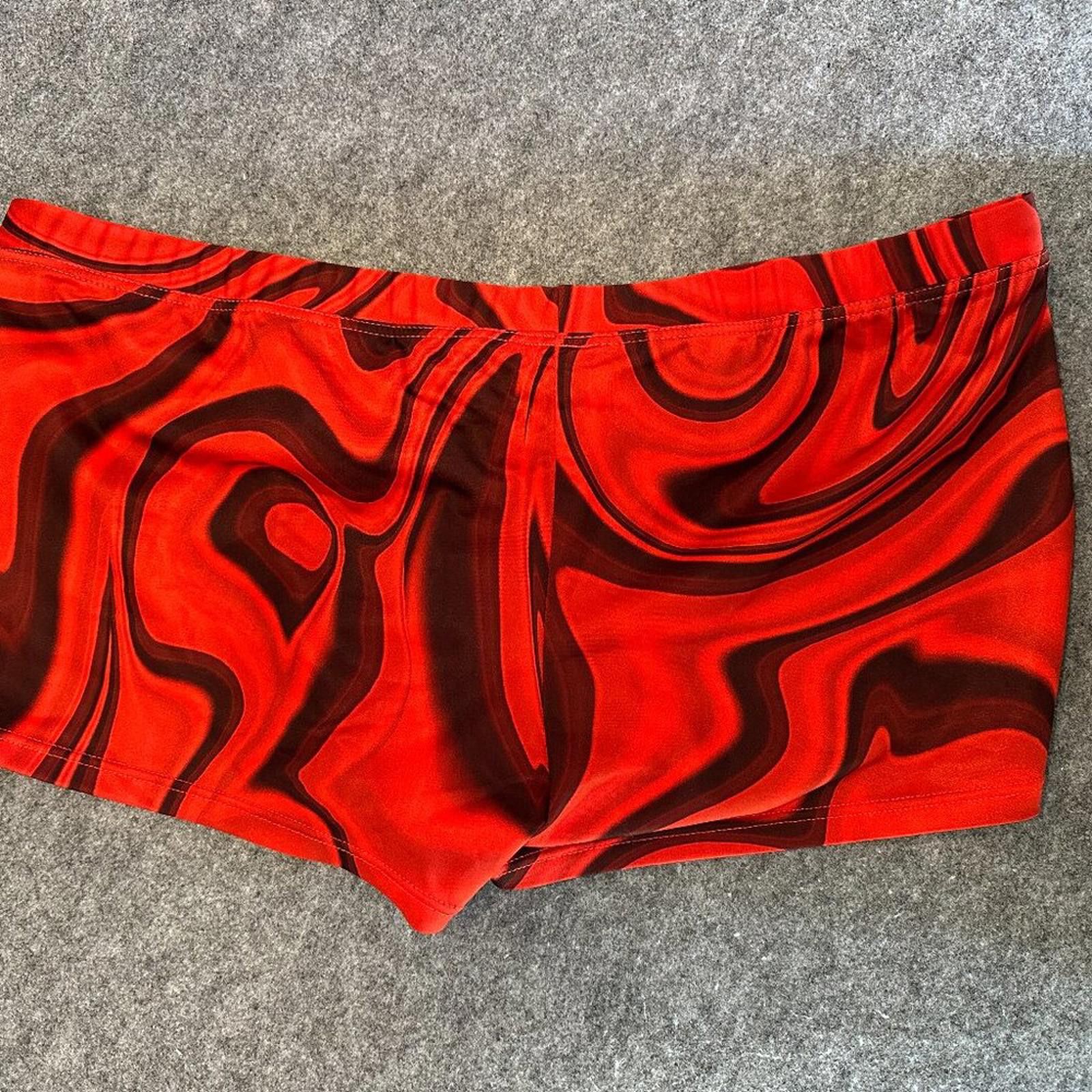 Tribal Streetwear Tribe Men’s Swim Shorts – Size 3XL – Red Swirl Print Size US 44 / EU 60 - 6 Thumbnail