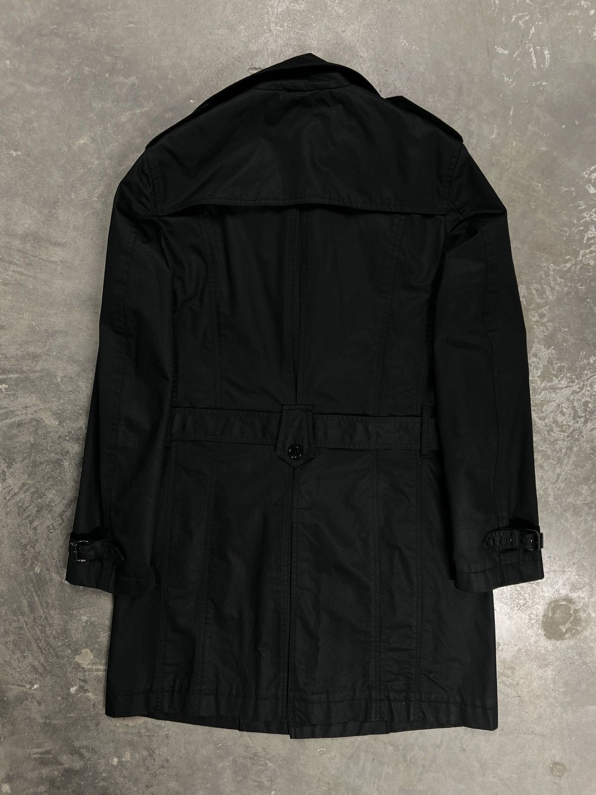 Dolce & Gabbana Mens Dolce & Gabbana Trench Coat Jacket Black Belted Size US M / EU 48-50 / 2 - 11 Thumbnail