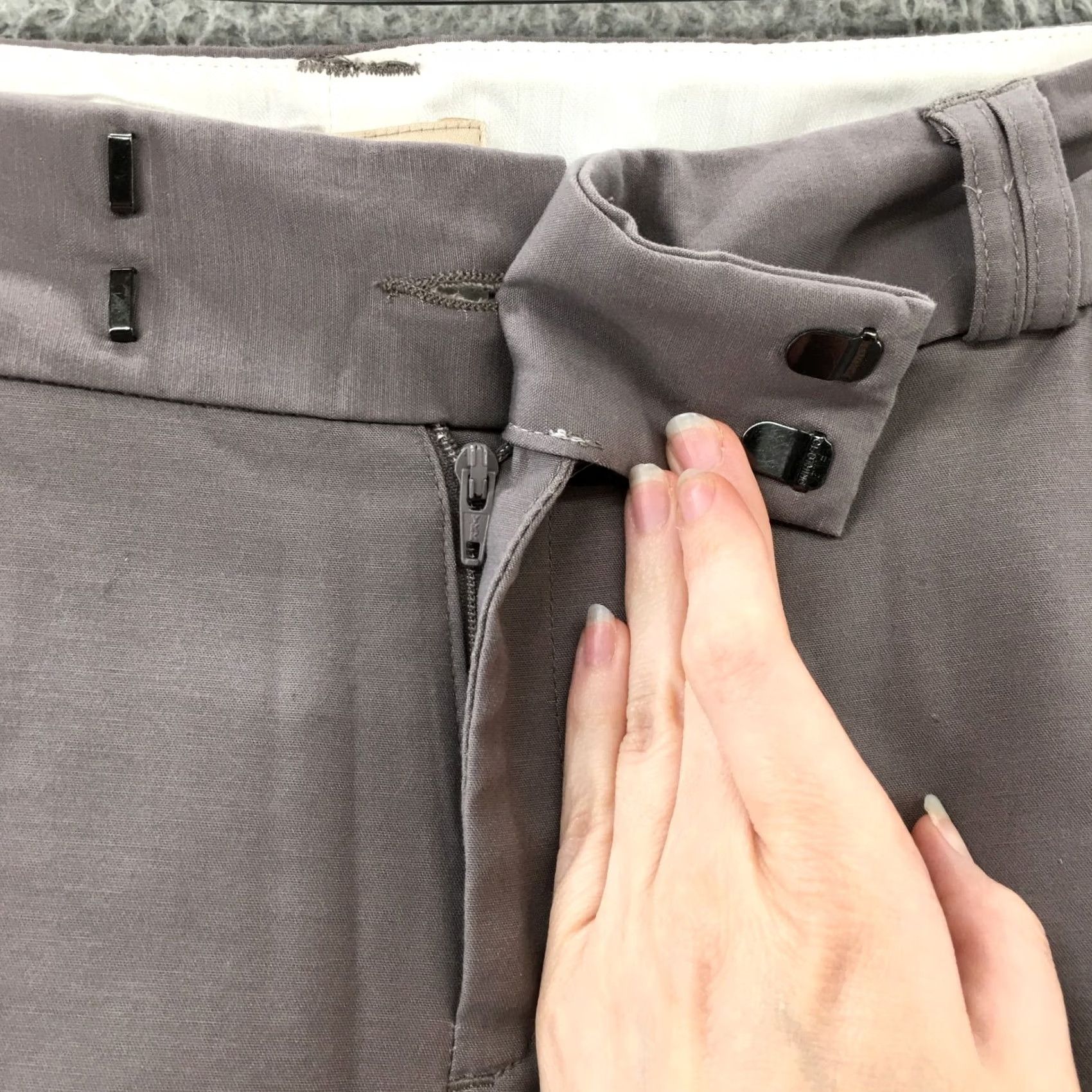 Banana Republic Banana Republic Jackson Fit Dress Pants Womens 10 Short Gray Dress Pants Pockets Flat Front Cotton Blend Regular Mens Womens Girls Size 32" / US 10 / IT 46 - 3 Thumbnail