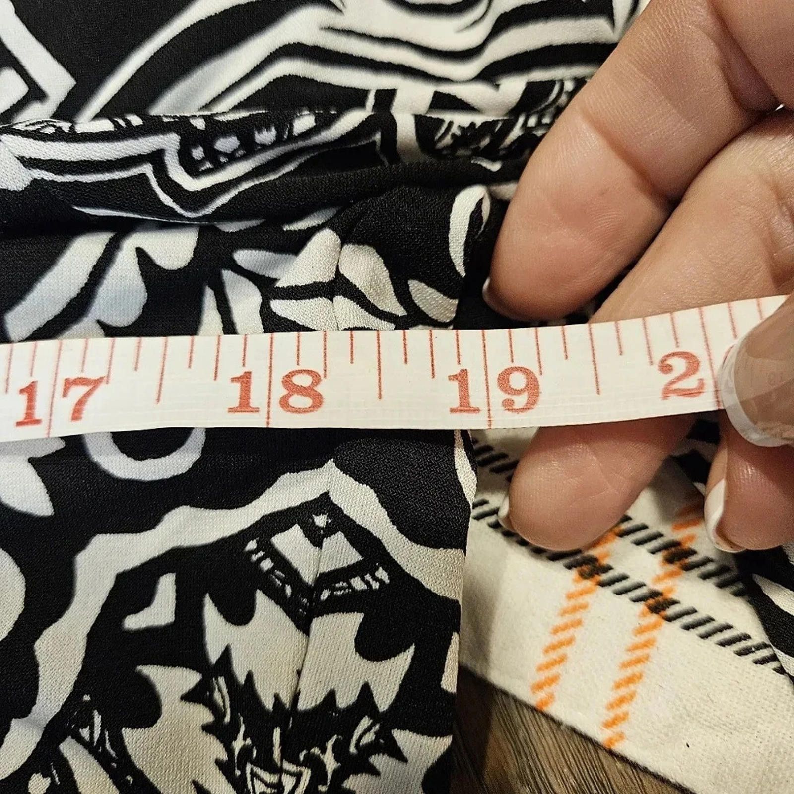 Designer WHBM Black & White Printed Slip Dress #H31 Size M / US 6-8 / IT 42-44 - 5 Thumbnail