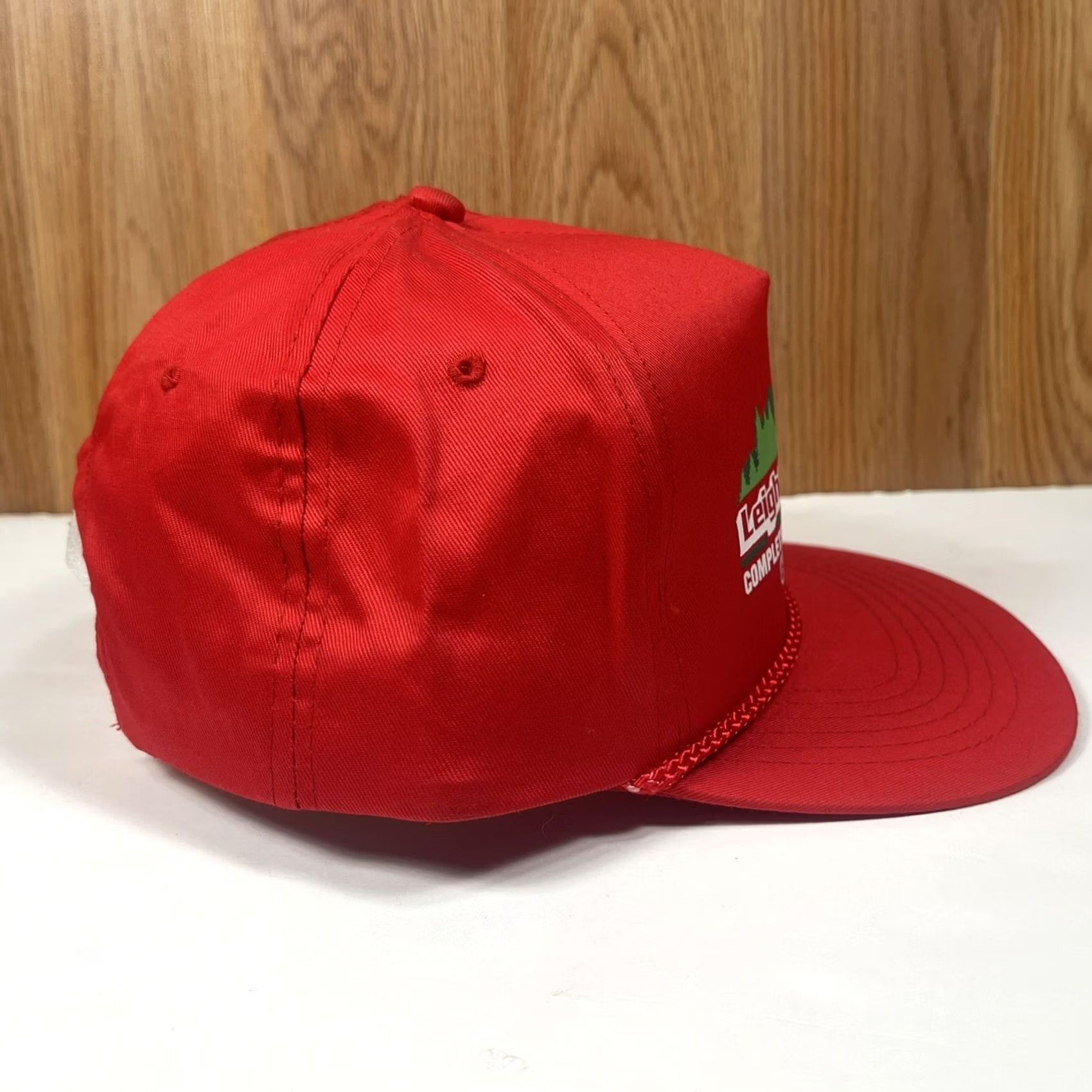 Roper VINTAGE Leighton A White Contracting Services Red Snapback Rope Trucker Hat Cap Men Size ONE SIZE - 6 Thumbnail
