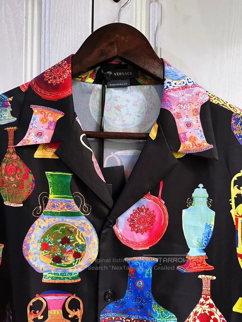 Versace Versace Porcelain utensils short-sleeved shirts T-shirts Size US L / EU 52-54 / 3 - 3 Thumbnail