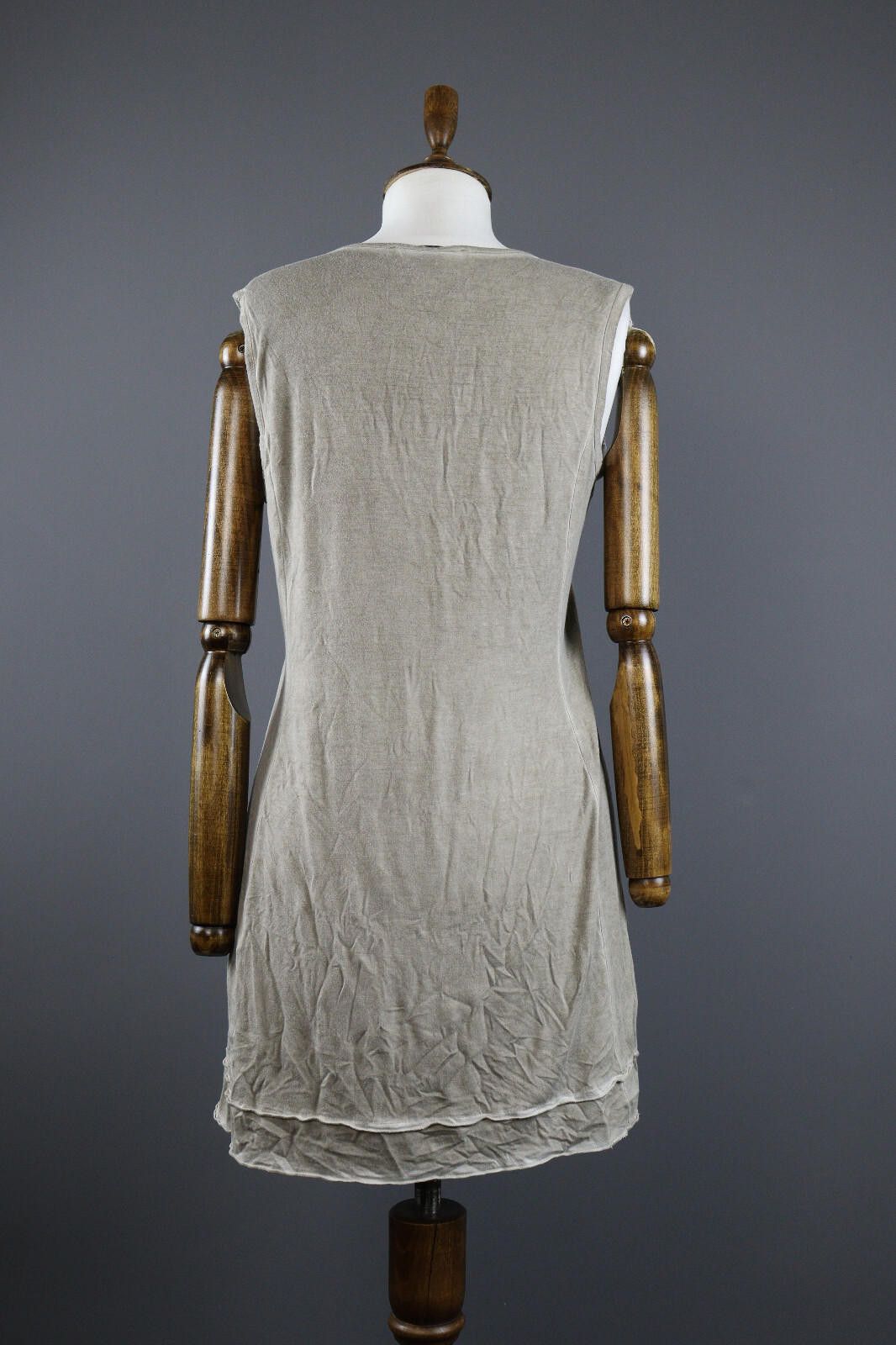 Bottega Veneta Bottega by Elisa Cavaletti Grey Tunic Knee Dress Size L Size L / US 10 / IT 46 - 6 Thumbnail