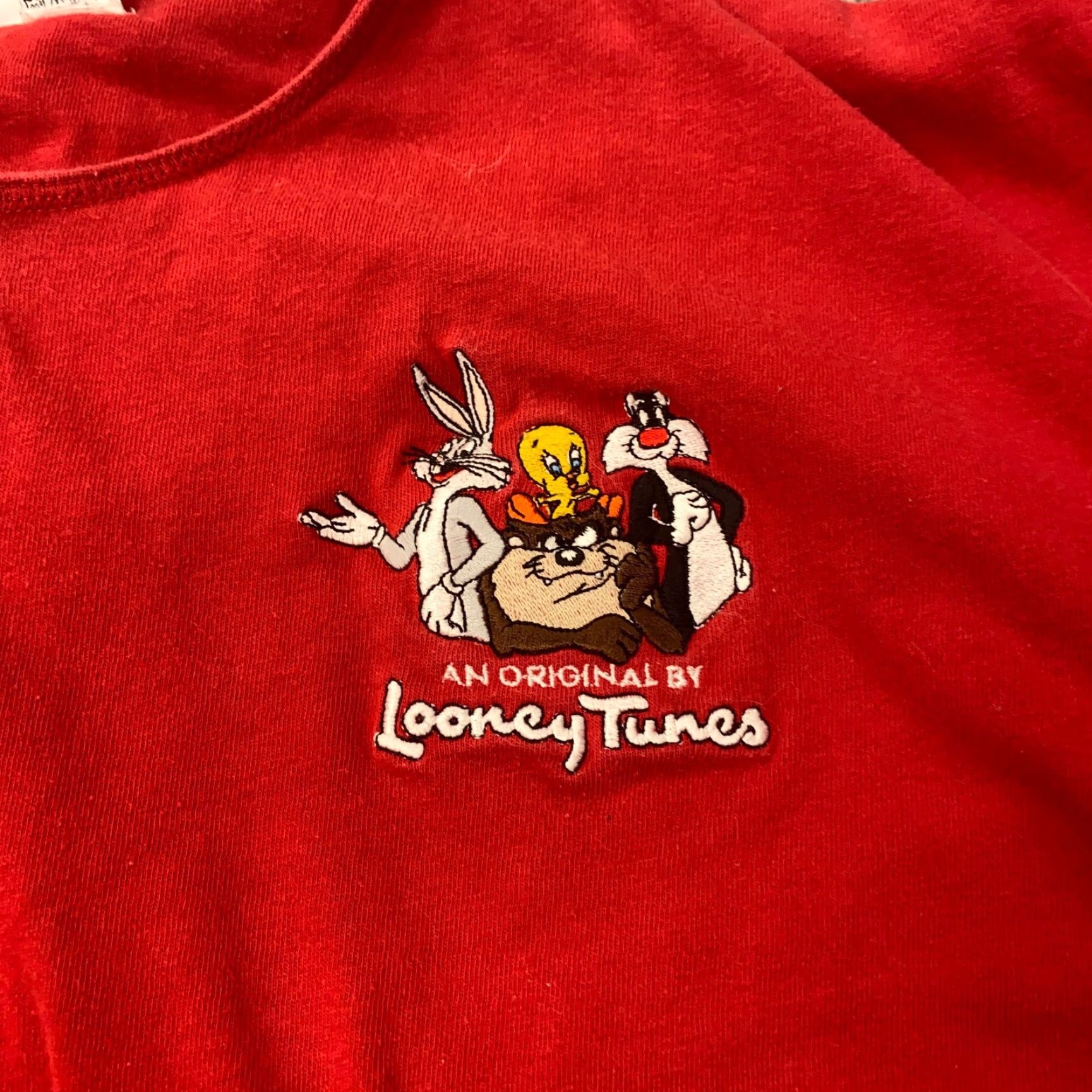 Vintage VINTAGE Looney Tunes Shirt Mens L Red Henley Bugs Bunny Tweetie 90s Cartoon Classic Embroidered Jersey Short Sleeve Reg Mens Size US L / EU 52-54 / 3 - 2 Thumbnail