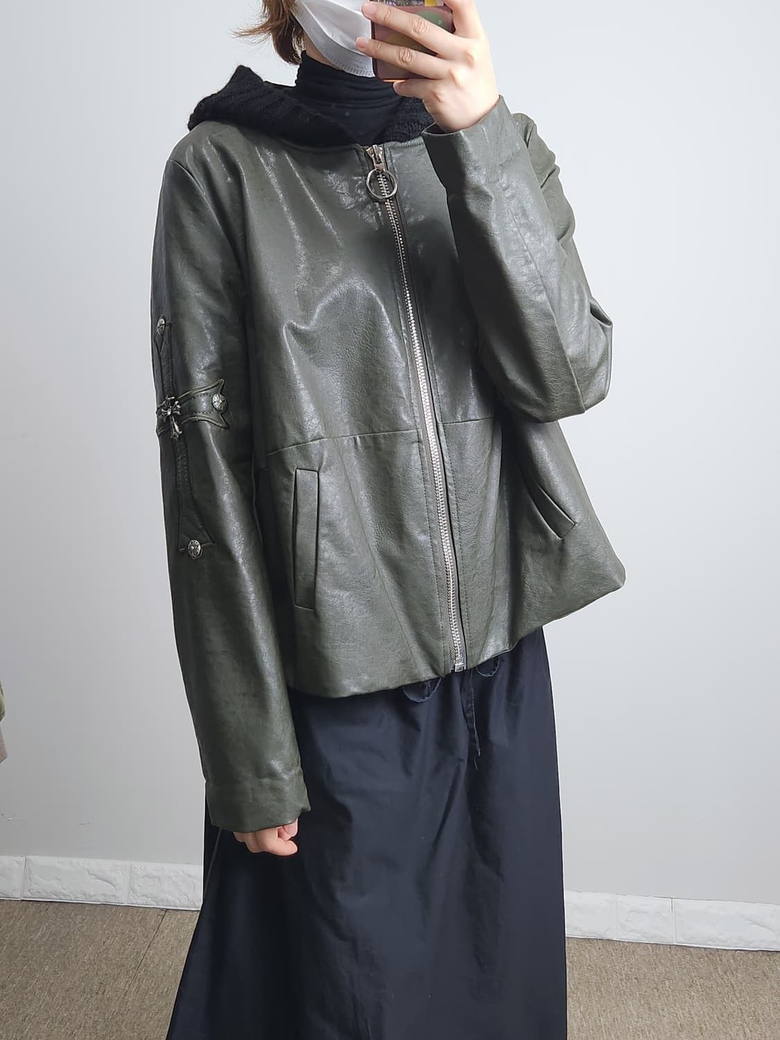 Japanese Brand Bobby Mall Mix Leather Jacket Size L / US 10 / IT 46 - 4 Thumbnail