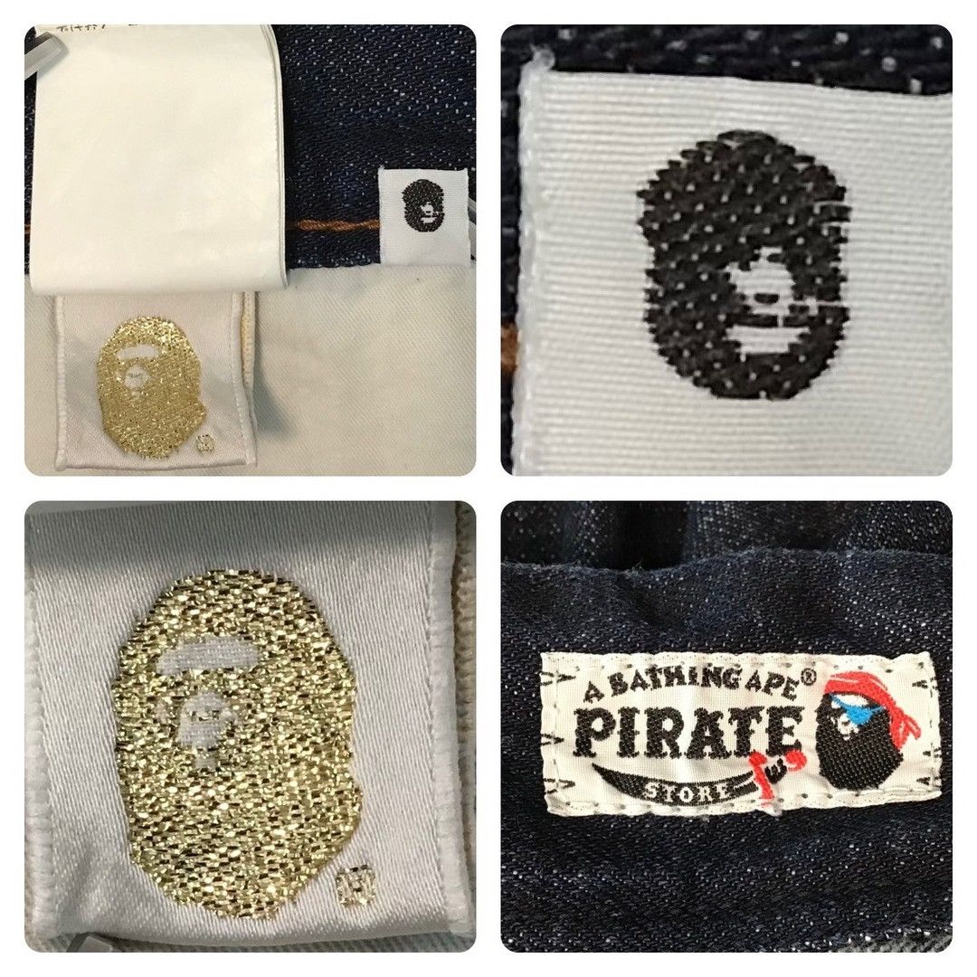 Bape ☠️Pirate Store limited☠️ BAPE CROSS BORN Denim Shorts ★size XL Size US 36 / EU 52 - 8 Thumbnail