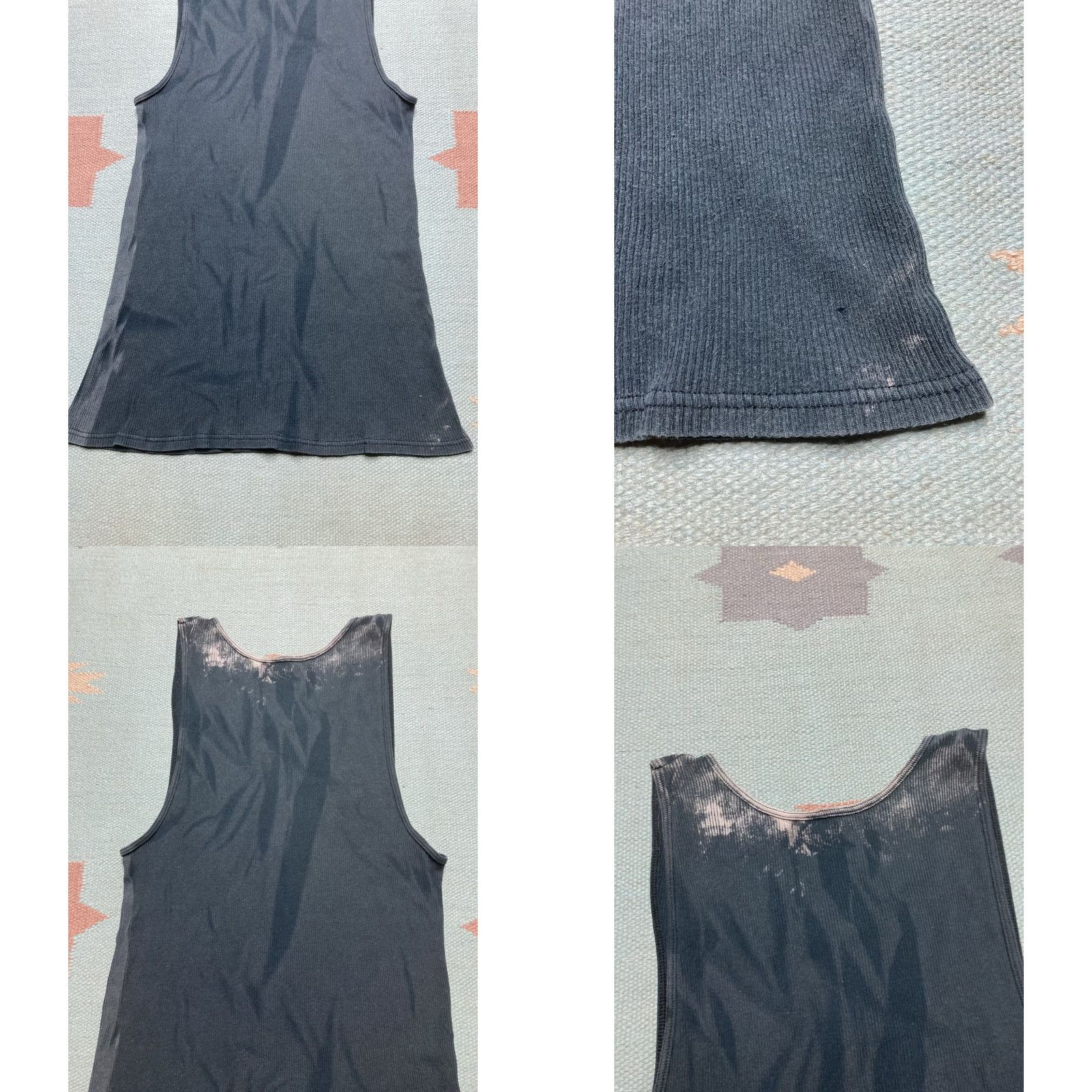Fruit Of The Loom Fruit of the Loom ribbed tank top beater shirt faded black cotton soft goth XL Men's T-Shirt Size US XL / EU 56 / 4 - 8 Thumbnail