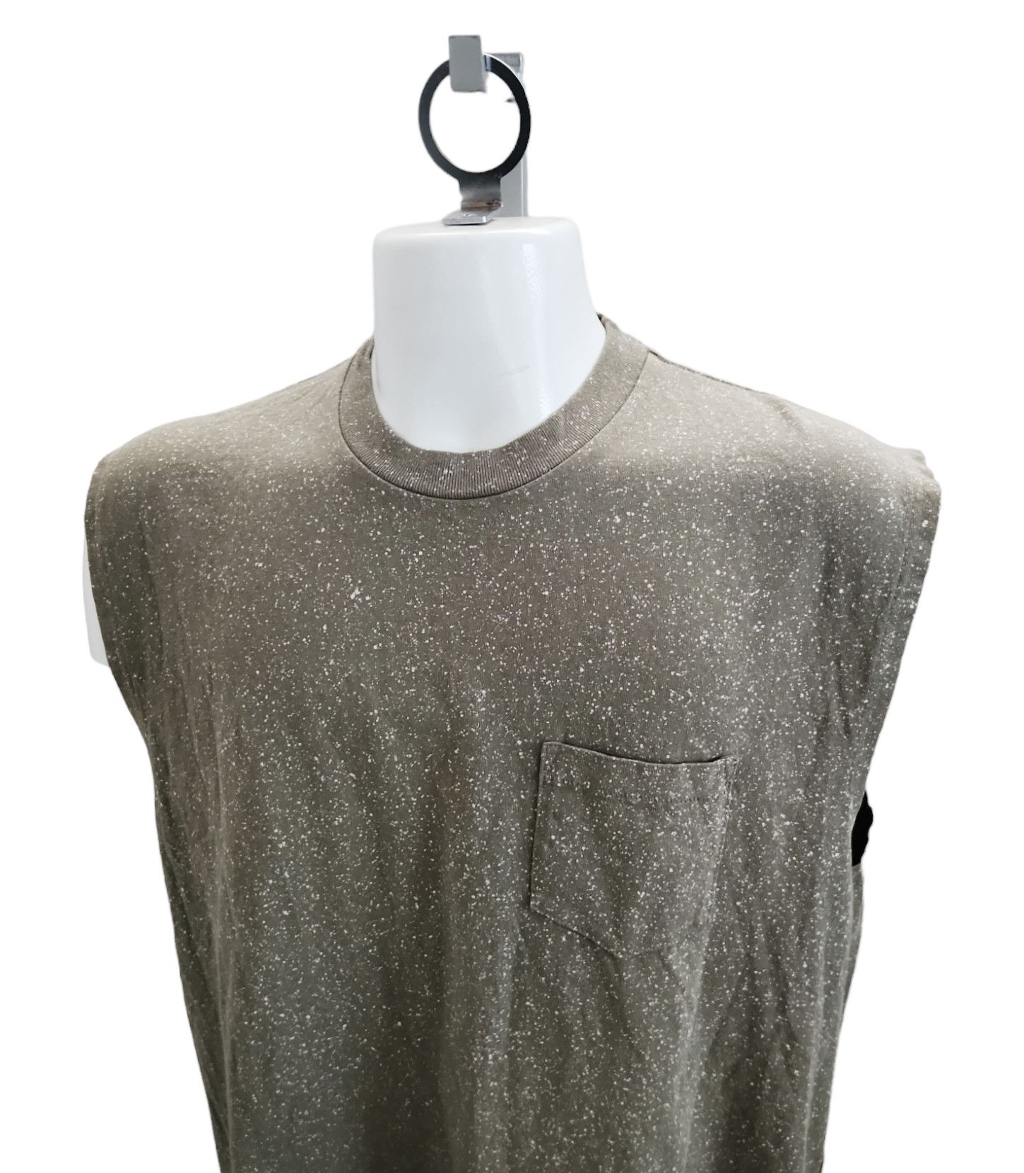Designer John Elliott Salt Wash Rodeo Pocket Sleeveless Tee Olive L Size US L / EU 52-54 / 3 - 7 Thumbnail