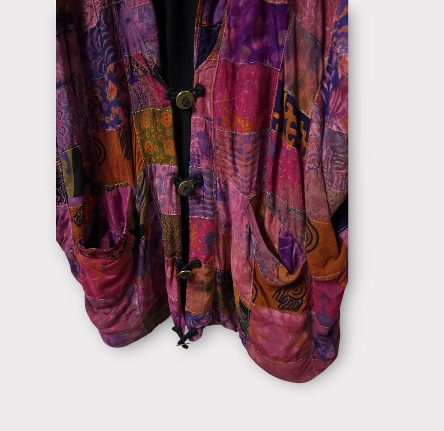 Japanese Brand Multicolour Unique Patchwork Vintage Handwoven Jacket Coat Size US M / EU 48-50 / 2 - 5 Thumbnail