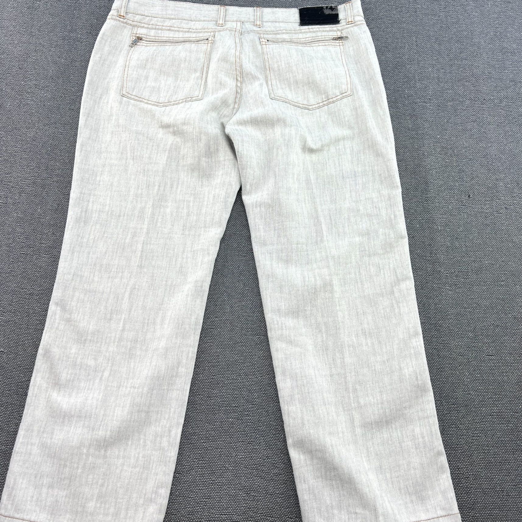 Ermenegildo Zegna Ermenegildo Zegna Jeans City Fit Mens W38 L27 Gray Low Rise Denim Straight, Regular, Cotton Polyester, 38x27 - Mens Jeans, Gray, 90s? Size US 38 / EU 54 - 2 Thumbnail