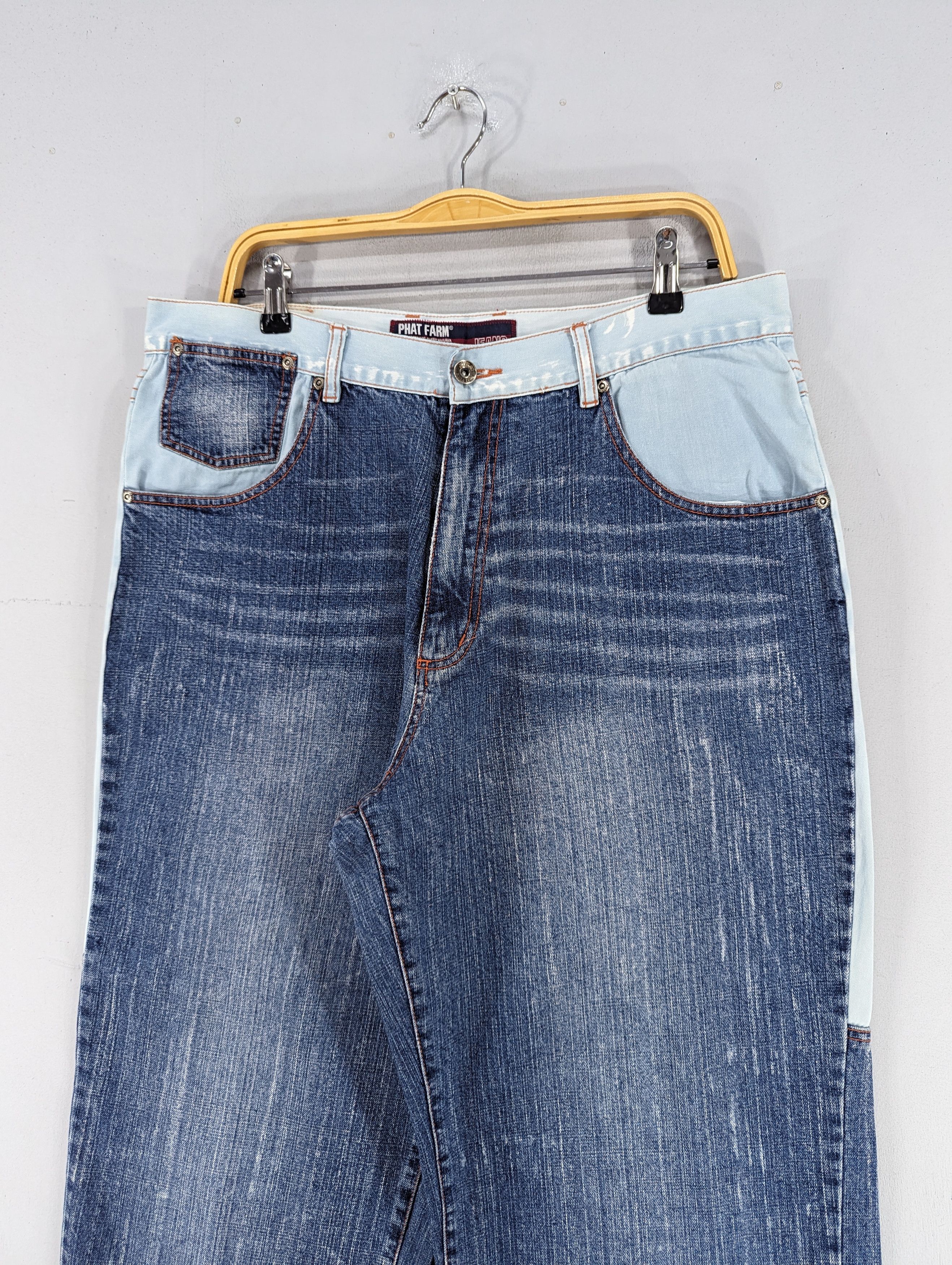 Phat Farm Vintage Phat Farm Patchwork Baggy Style Jeans Size US 36 / EU 52 - 11 Thumbnail