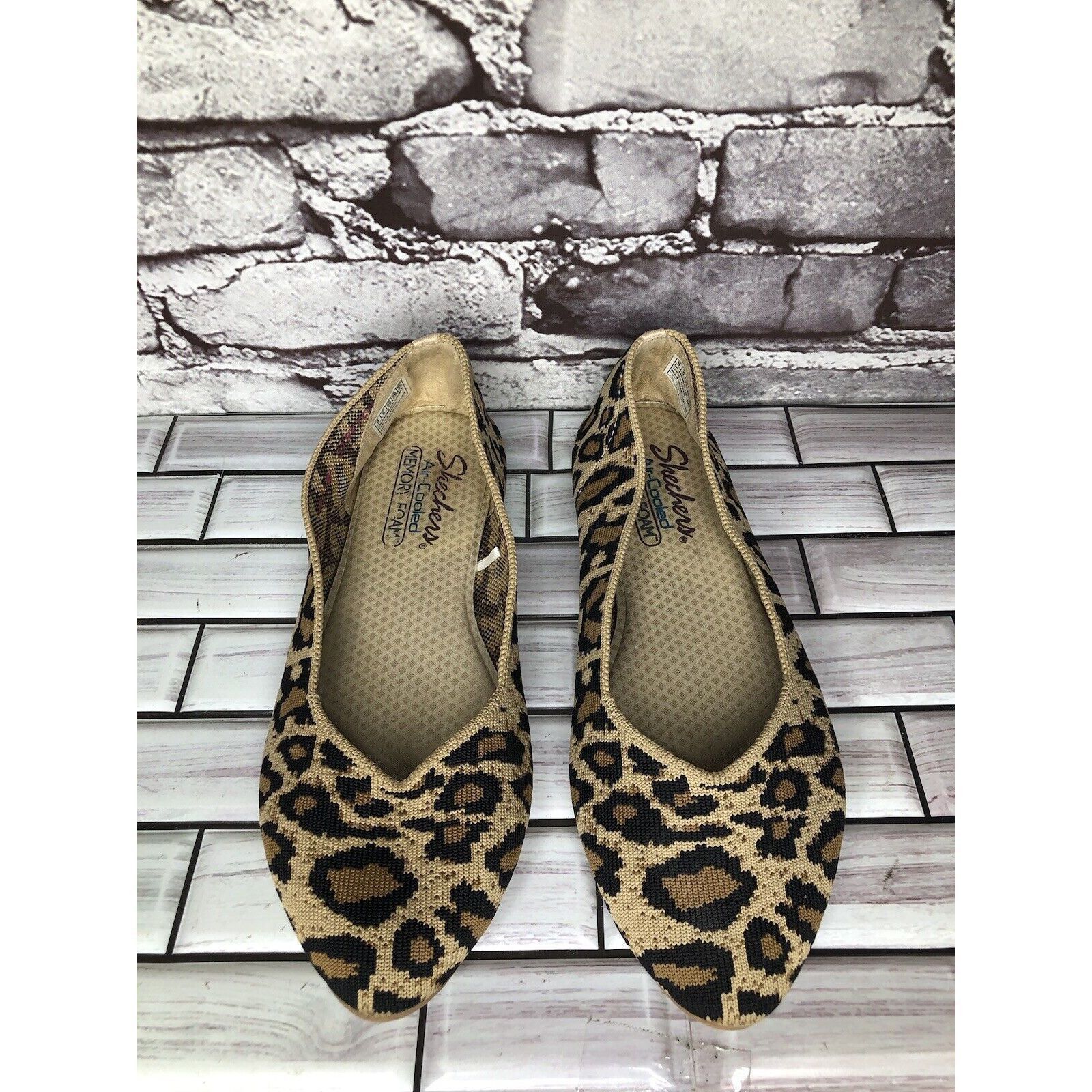 SKECHERS Skechers Air Cooled Memory Foam Leopard Textile Stretch Poin Size US 9 / IT 39 - 9 Thumbnail