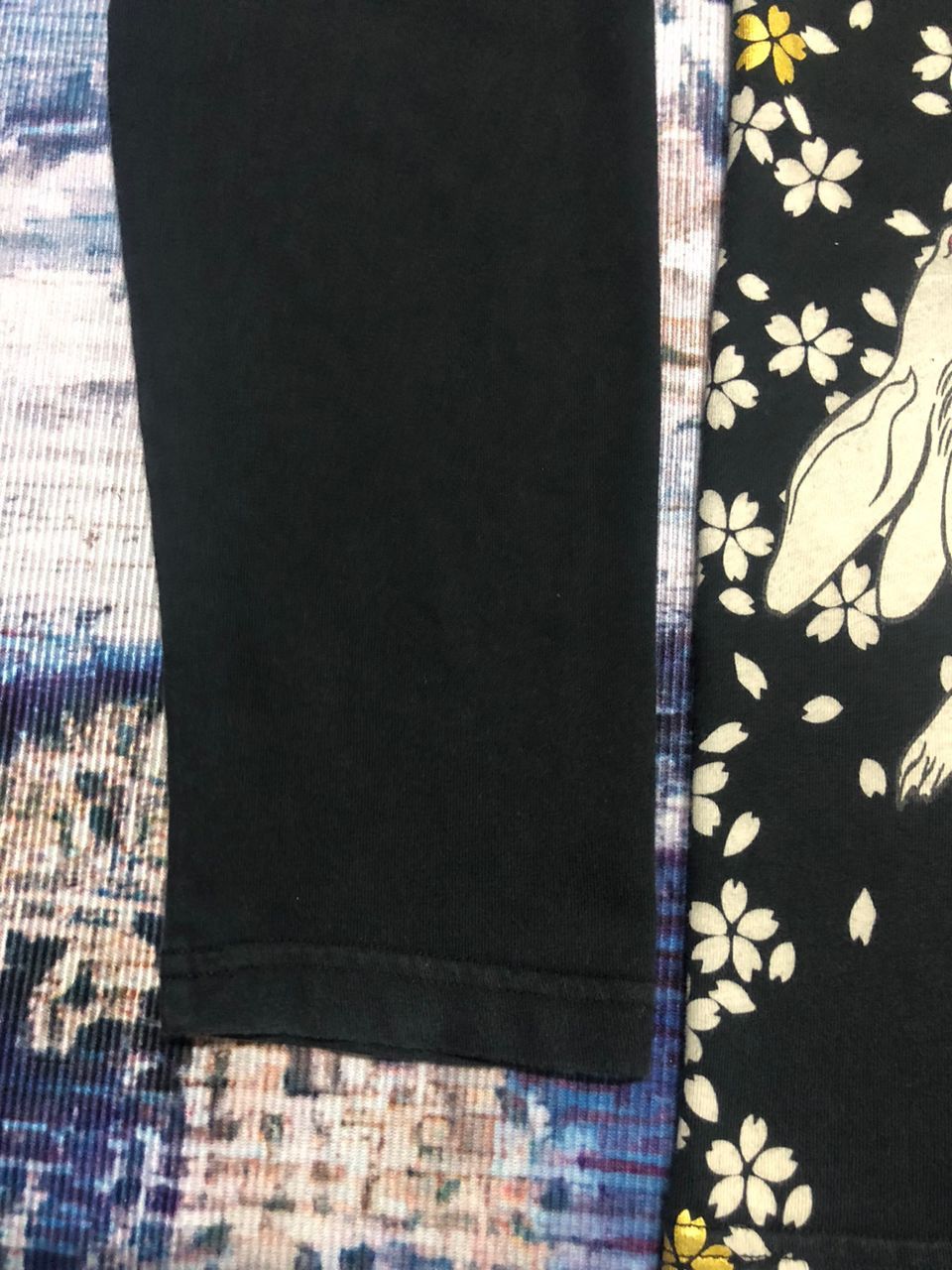 Japanese Brand Sanmaruichi Art Print Flowers Embroidery Frog Design Sukajan Size US M / EU 48-50 / 2 - 11 Thumbnail