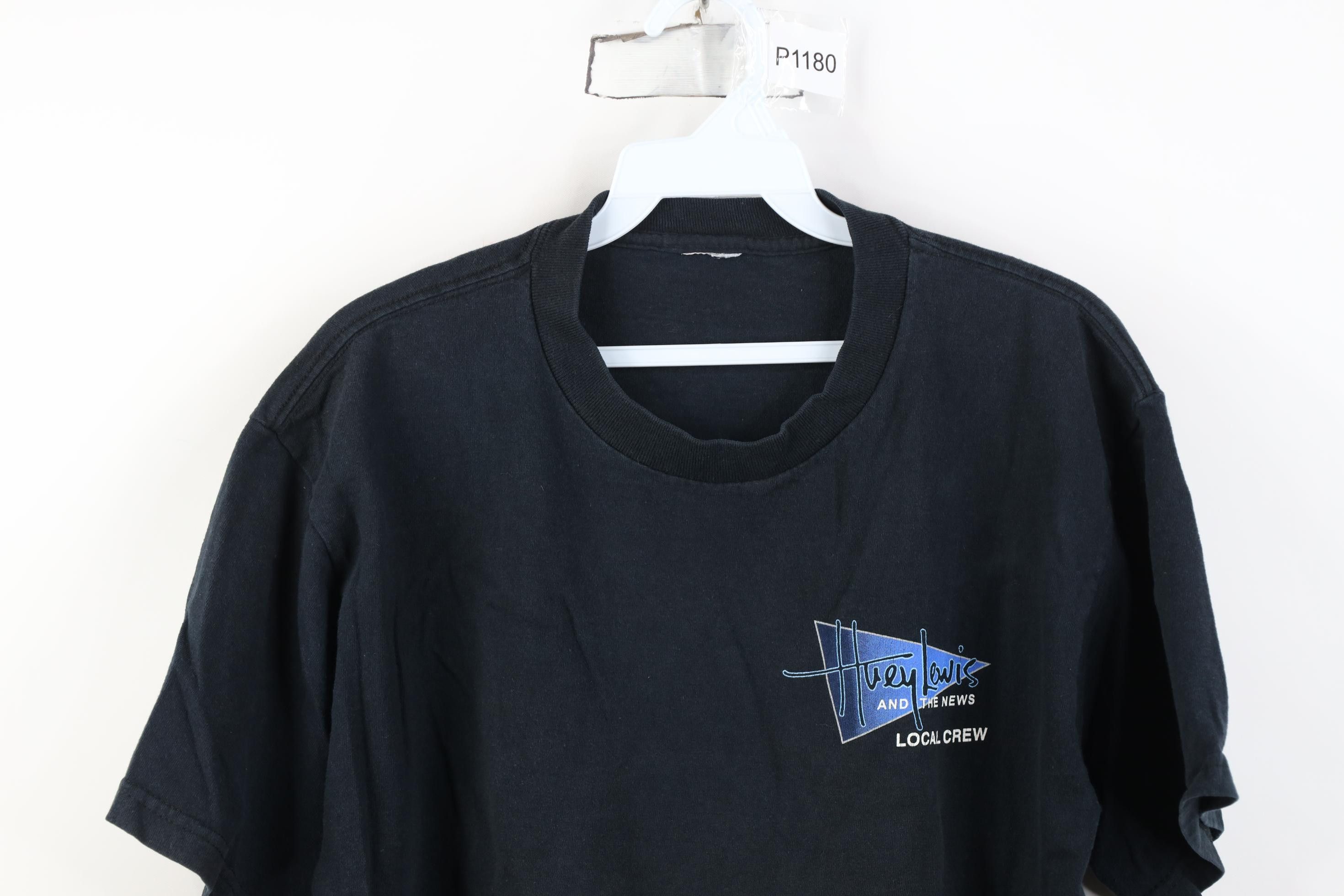 Vintage Vintage 90s Local Crew Huey Lewis And the News Band T-Shirt Size US M / EU 48-50 / 2 - 2 Thumbnail