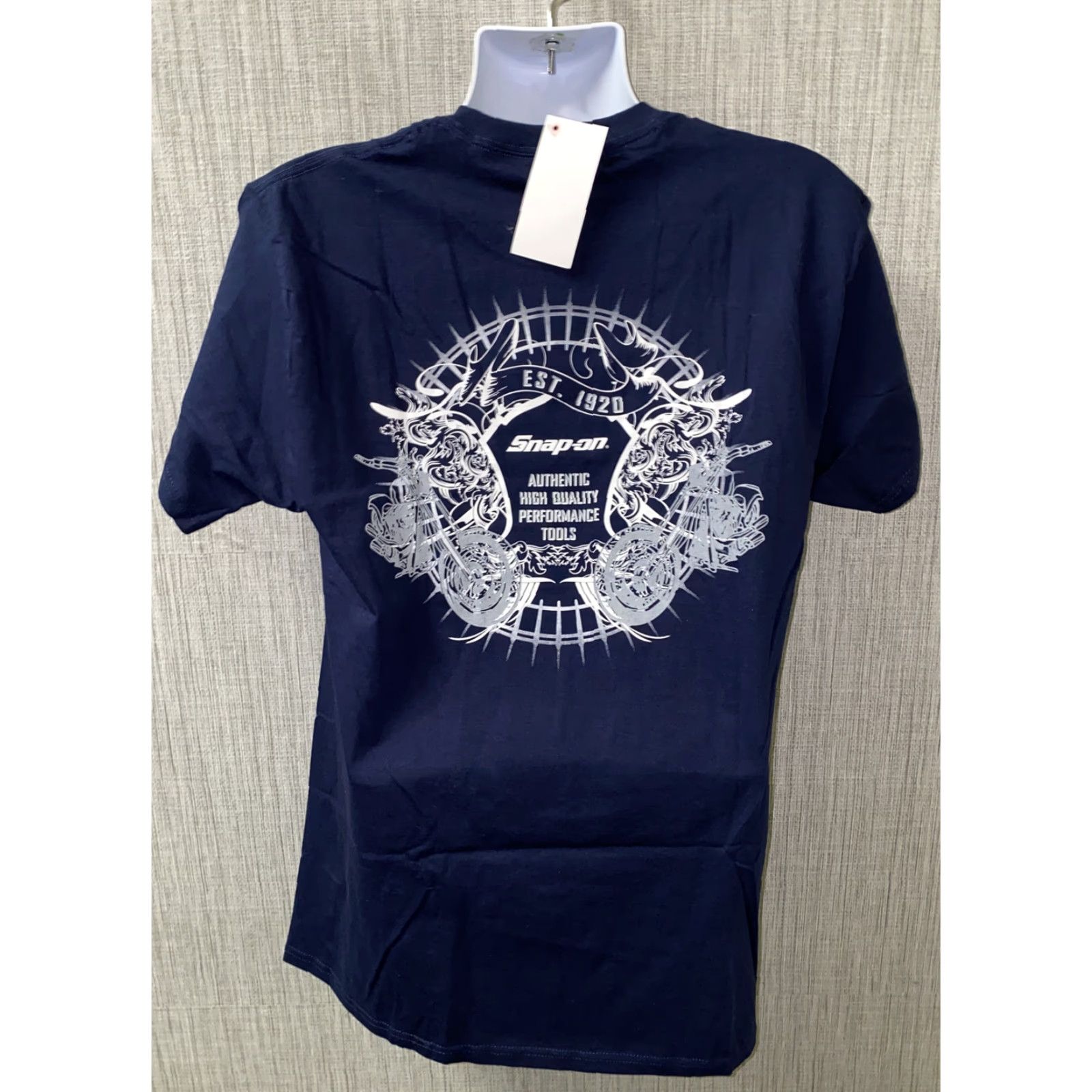 Fruit Of The Loom Fruit Of The Loom Mens Navy Blue Short Sleeve Basic T-Shirt L NWT Size Regular Cotton Shirt Mens Size US L / EU 52-54 / 3 - 2 Thumbnail