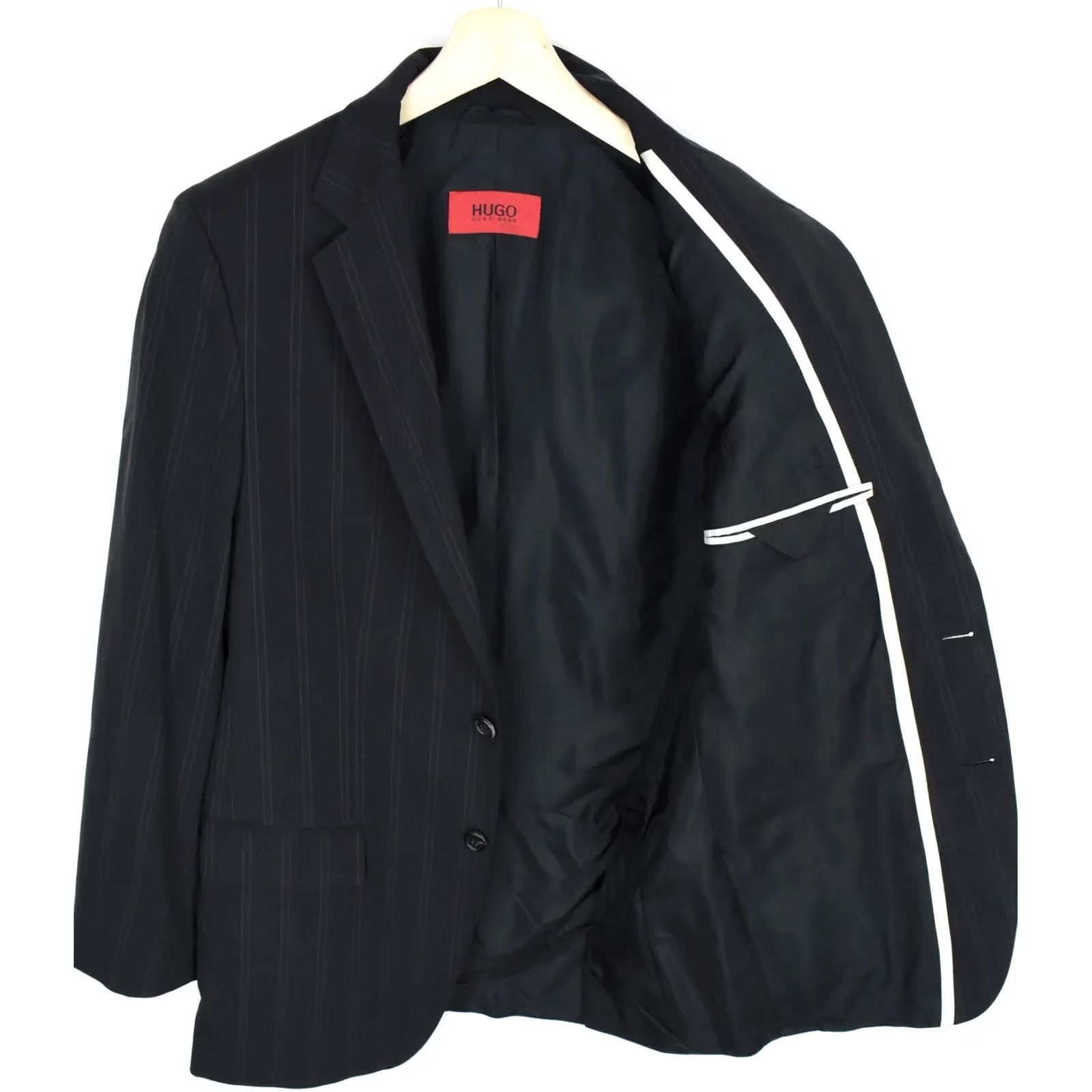 Hugo Boss HUGO BOSS Achtino/Holge Blazer Men's US 38R Red Label Pinstriped Lined Blazer Size 38R - 4 Thumbnail