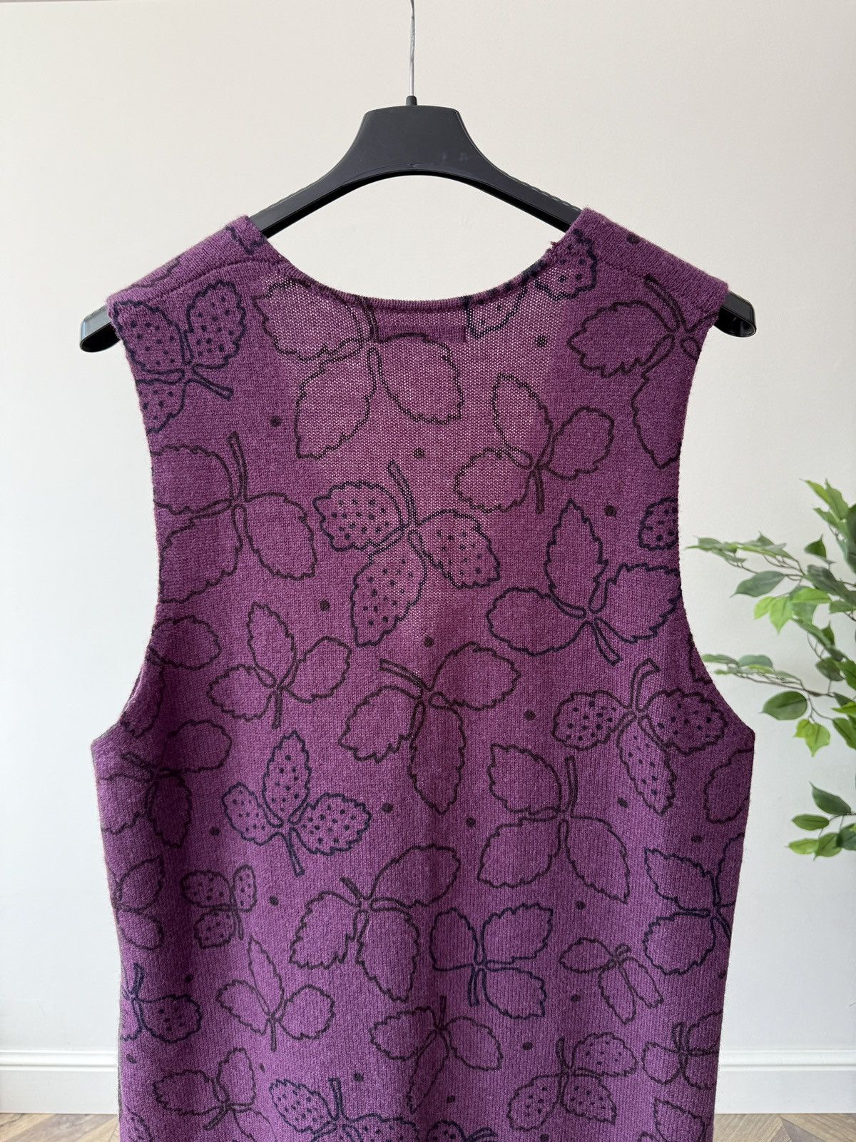 Gudrun Sjoden Vintage Gudrun Sjoden Womens Wool Knit Vest Floral Pattern Size M / US 6-8 / IT 42-44 - 13 Thumbnail