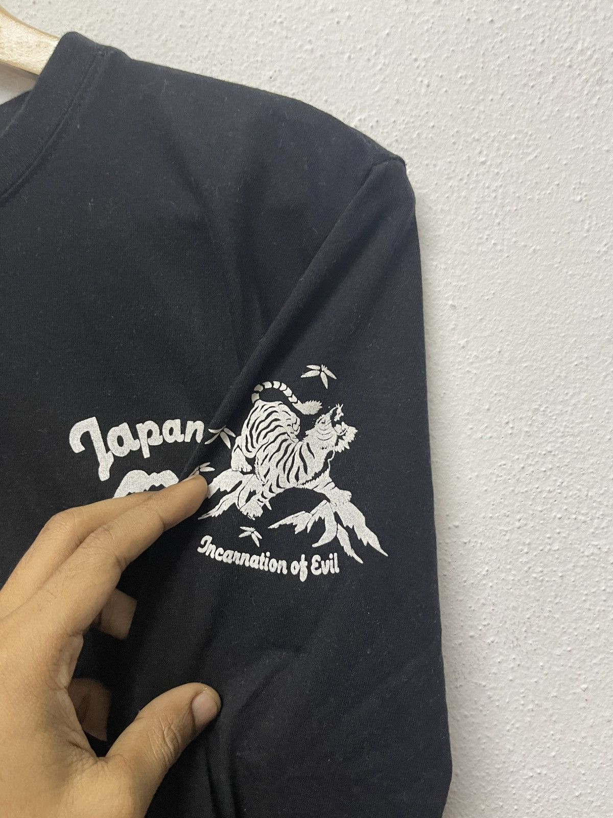 Japanese Brand 2000s SUKAJAN TIGER INCARNATION OF EVIL LONG SLEEVE SHIRT Size US S / EU 44-46 / 1 - 6 Thumbnail