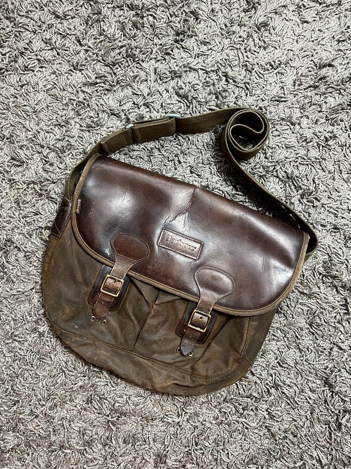 Barbour × Vintage BARBOUR WAXED VINTAGE 00s SHOULDER BAG ENGLAND LONDON Size ONE SIZE - 1 Thumbnail