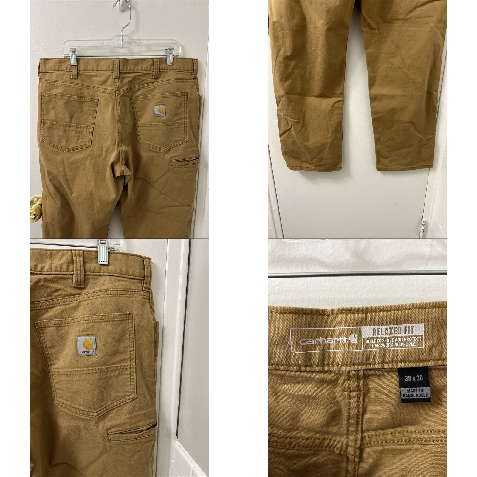 Carhartt Carhartt Work Pants Mens 38x30 Brown Rugged Flex Relaxed Fit Canvas BN2517-M Size US 38 / EU 54 - 8 Thumbnail
