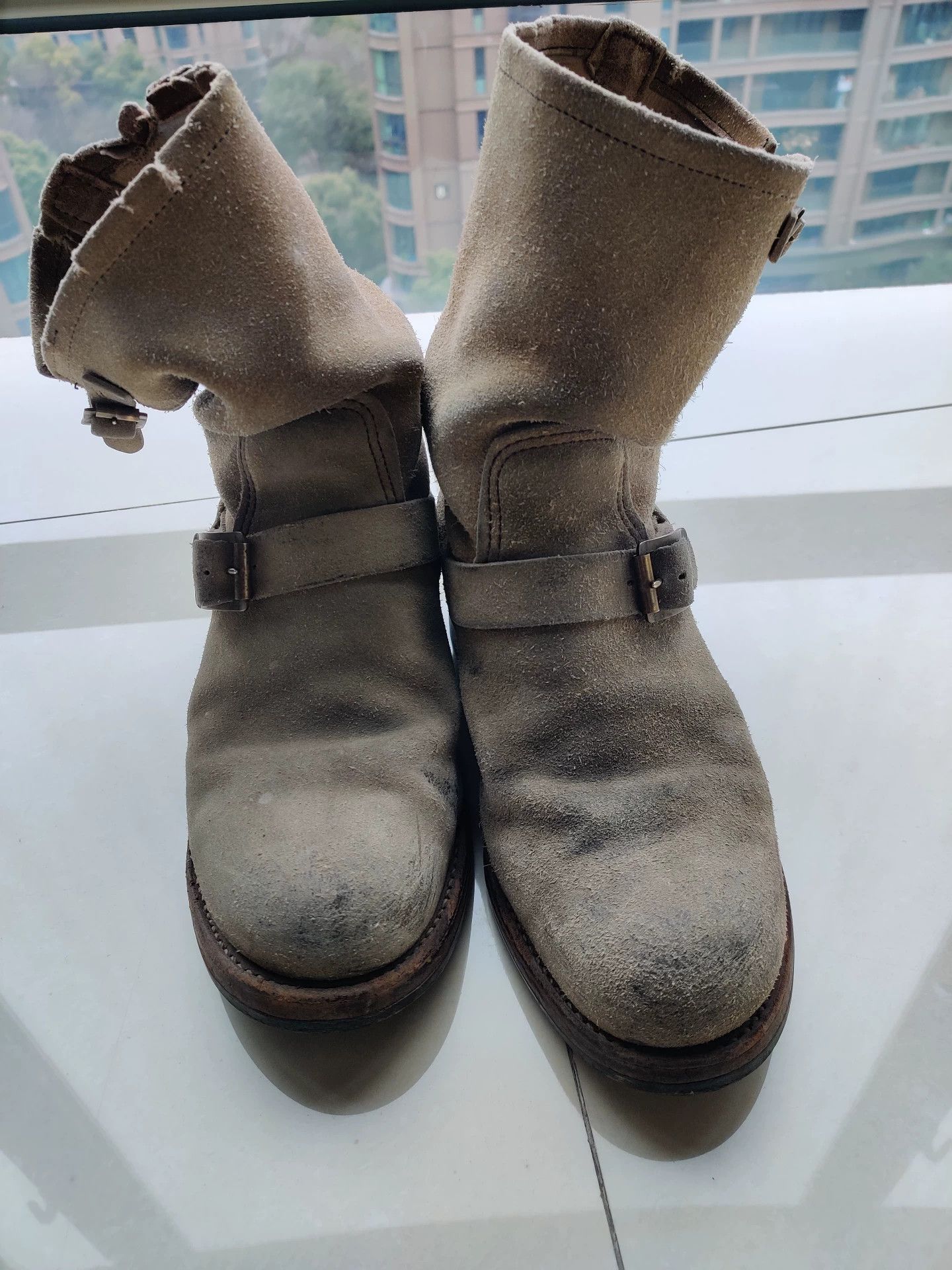 Red Wing Redwing PT91 Engineer Boots with Brass Buckle Size US 8 / EU 41 - 1 Thumbnail