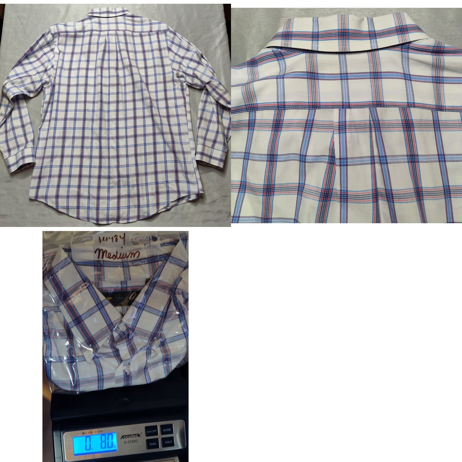 Vintage JACK NICKLAUS Red White Blue Plaid Button-Up Shirt - Men M EUC Size US M / EU 48-50 / 2 - 10 Thumbnail