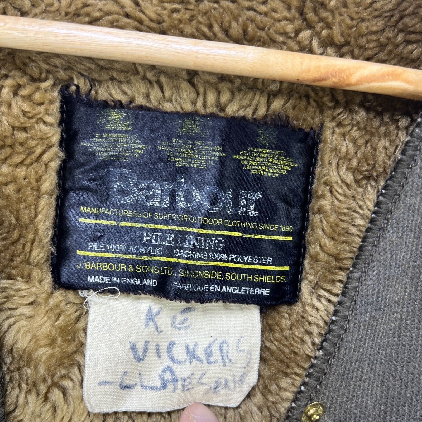 Barbour × Vintage Vintage Barbour Pile Warm Liner Made in England Size 40 Vest Size US L / EU 52-54 / 3 - 3 Thumbnail