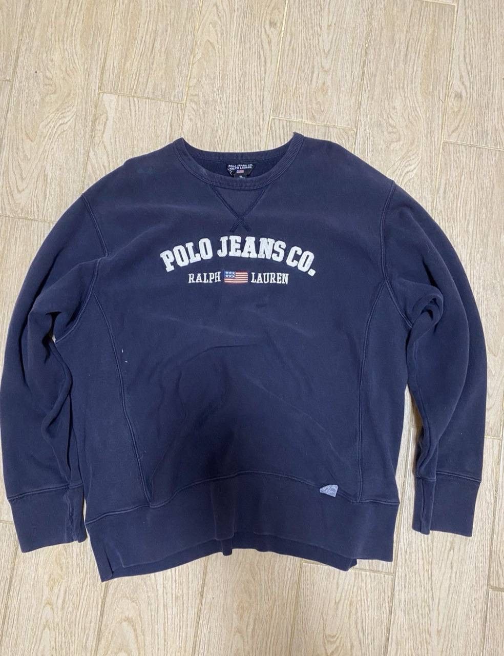 Polo Ralph Lauren × Vintage Vintage Polo Ralph Lauren Distressed Rugby Sweatshirt Size US XL / EU 56 / 4 - 1 Thumbnail