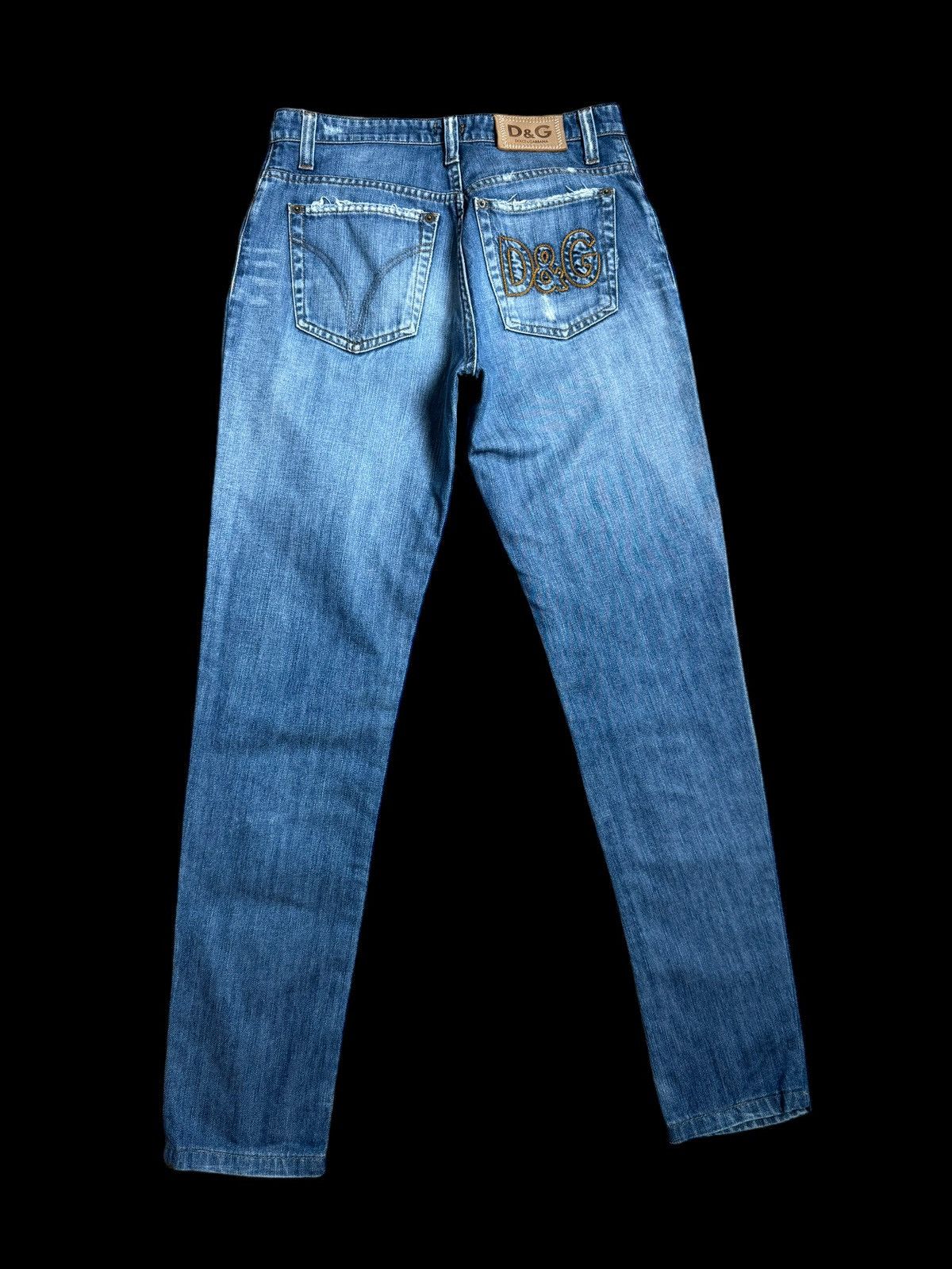 image of Dolce Gabbana Big Logo Jeans (31) in Denim, Men's