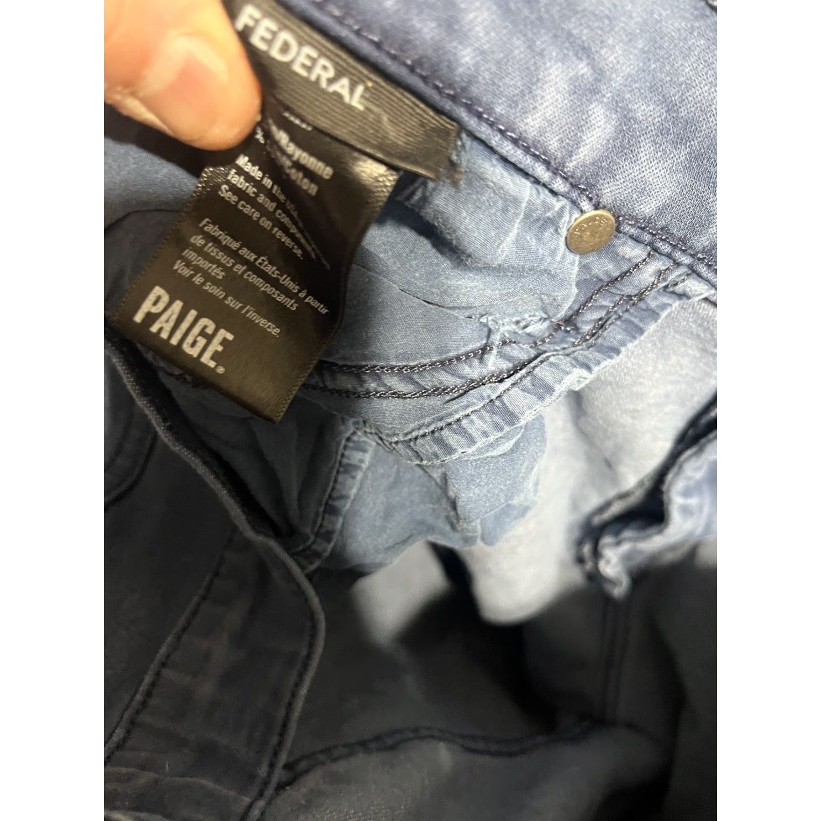 Paige Paige Federal Jeans Mens 40 Blue Straight 5-Pocket Classic Minimalist Size US 40 / EU 56 - 7 Thumbnail