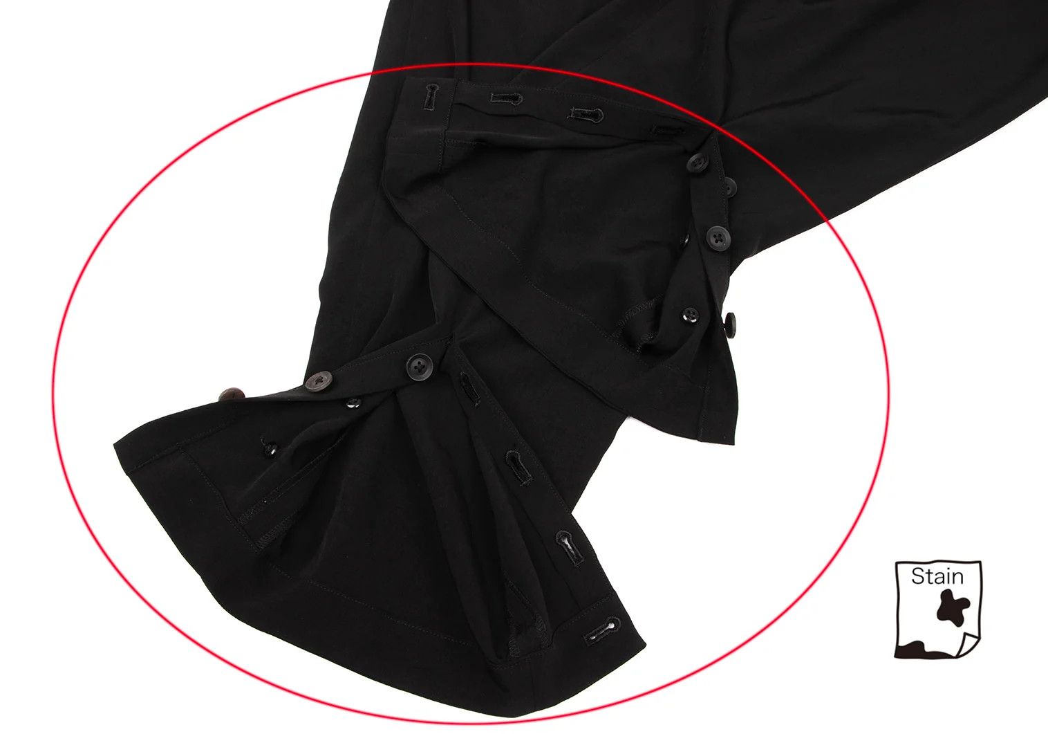 Yohji Yamamoto Yohji Yamamoto Crepe Dressed Button Pants Black Size US 32 / EU 48 - 9 Thumbnail