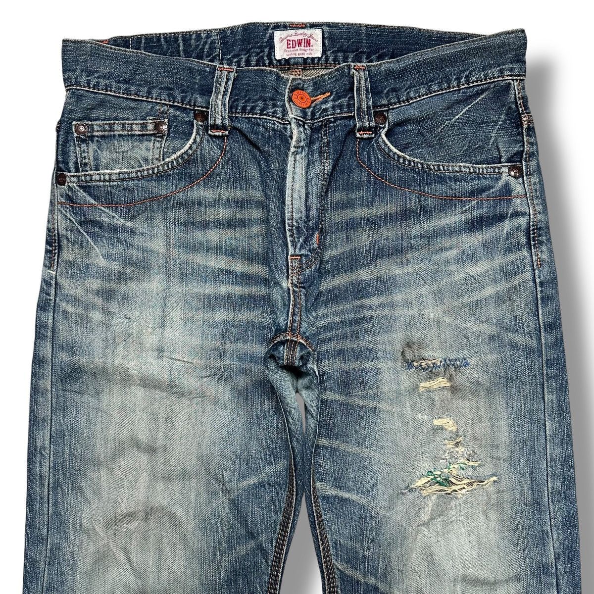 Edwin Edwin 403XVS Jeans | Authentic Denim | Rare Orange Stitching Size US 35 - 2 Thumbnail