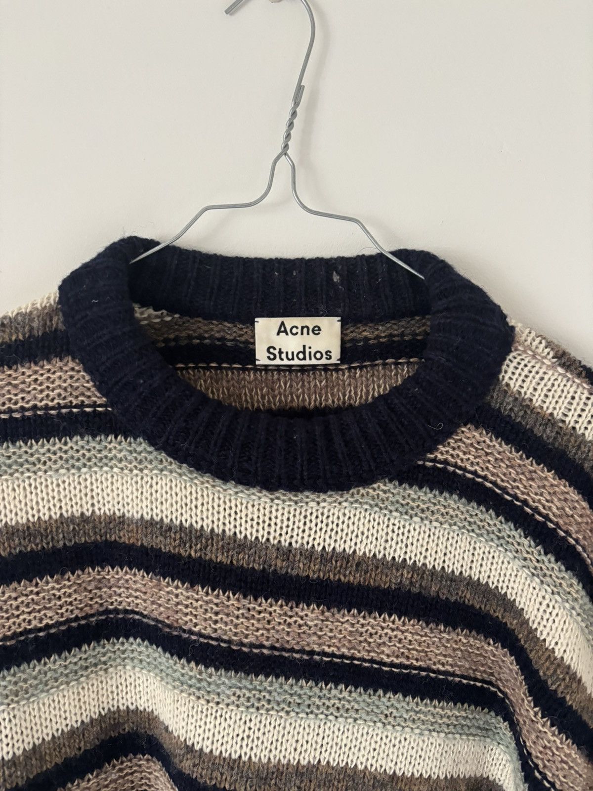 Acne Studios Acne studios striped heavy knit sweater Size US L / EU 52-54 / 3 - 2 Thumbnail