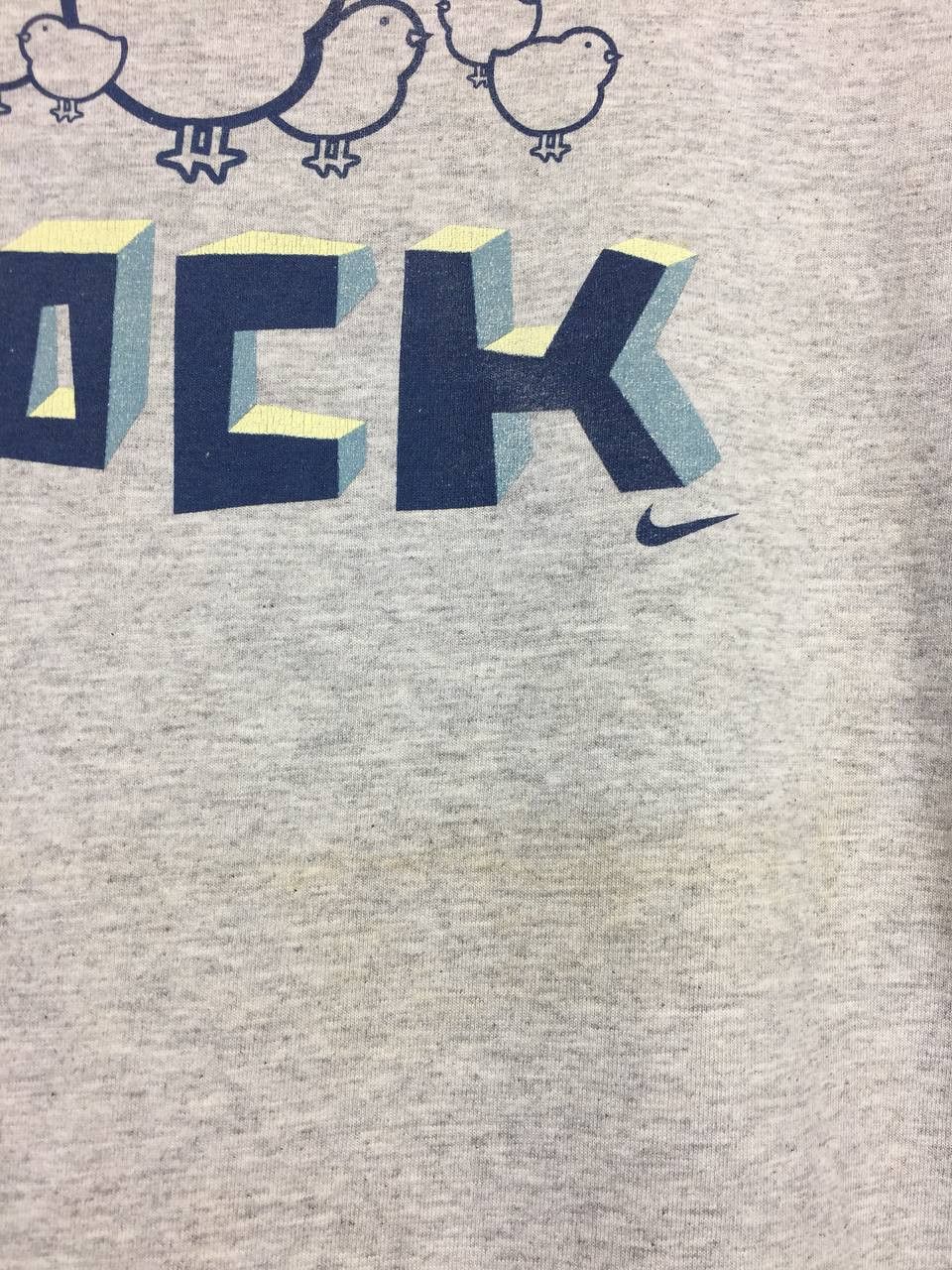 Nike Vtg 90s Distressed Nike "ROCK" Chicks Logo Spell Out Tee Size US M / EU 48-50 / 2 - 8 Thumbnail