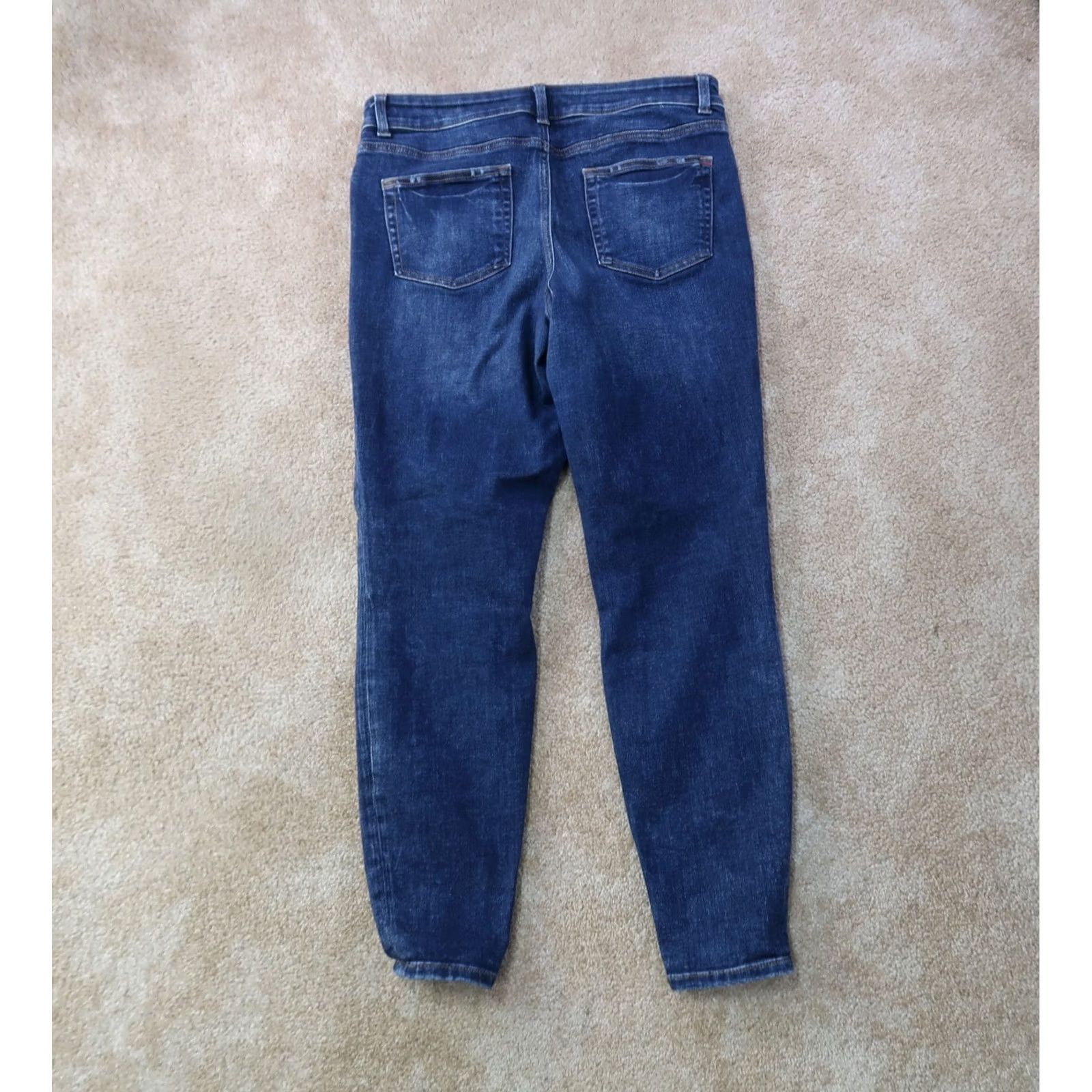 Vintage Edgely High Rise Skinny Jeans Blue Denim Women's 12 Stretch 5-Pocket Denim Inseam 29in Regular Rise High Rise Size 34" / US 12 / IT 48 - 6 Thumbnail