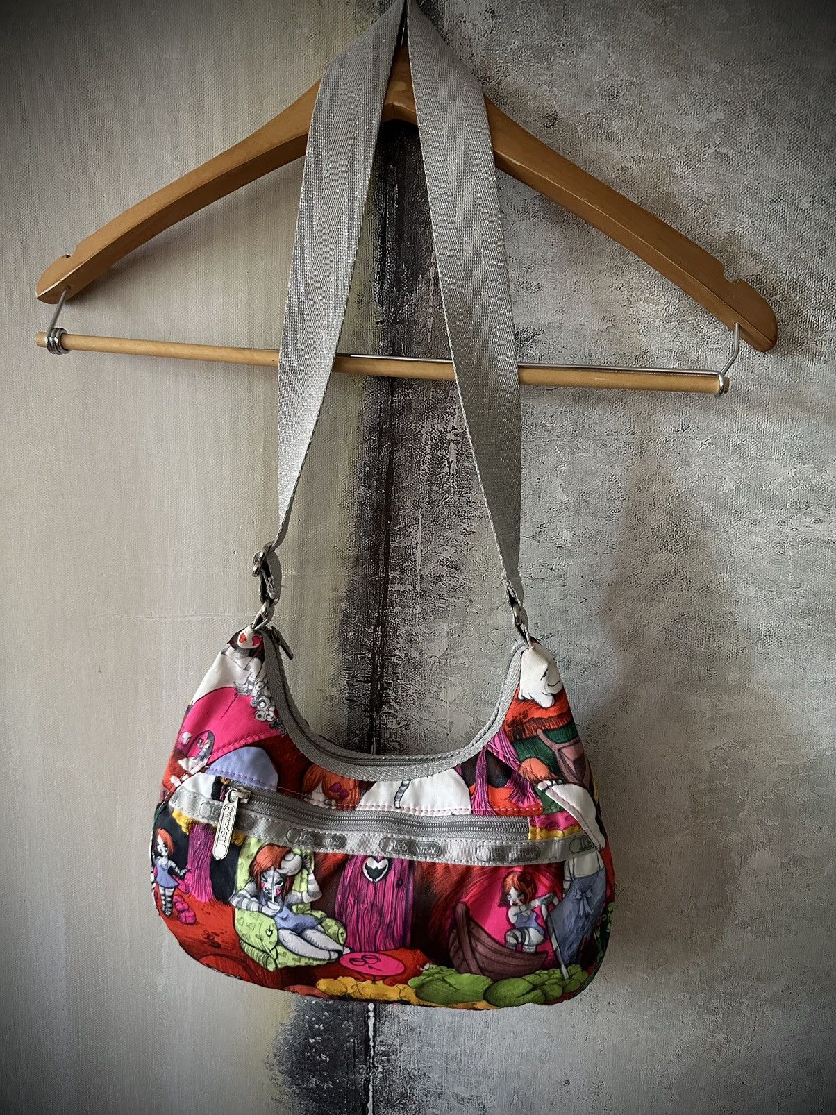 image of Lesportsac Collab With Fafi Anime Hobo in Pink, Women's