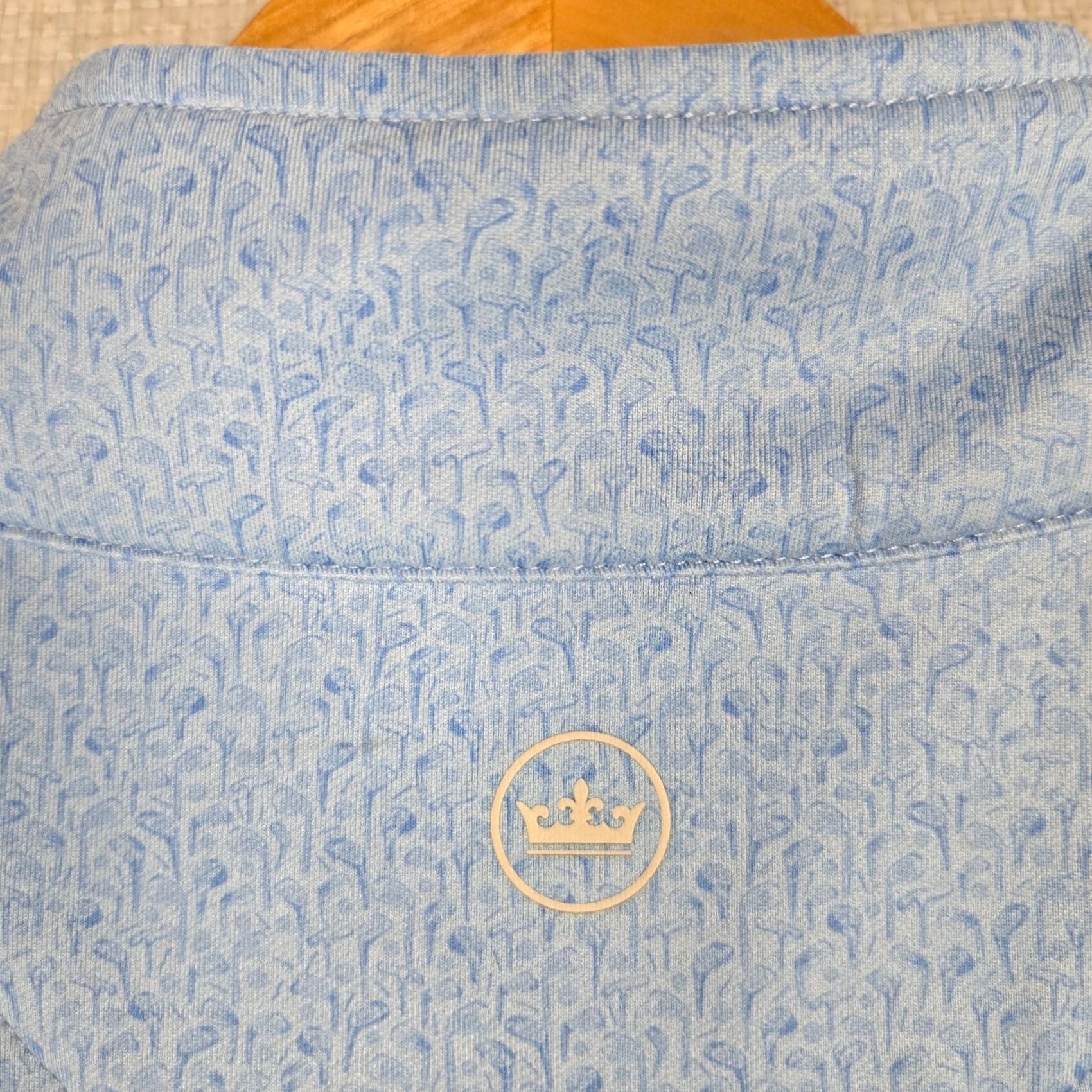 Peter Millar Peter Millar Crown Sport Perth Men's Golf/Casual 1/4 Zip Pullover Blue Golf Club Print Small Mens US Regular Size US S / EU 44-46 / 1 - 6 Thumbnail