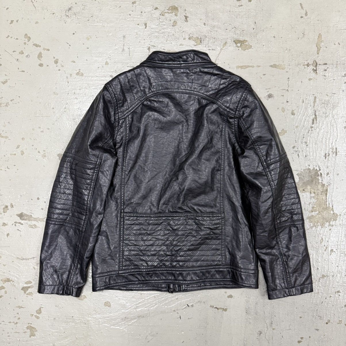 Urban Republic Black Leather Biker Jacket Size US XS / EU 42 / 0 - 6 Thumbnail