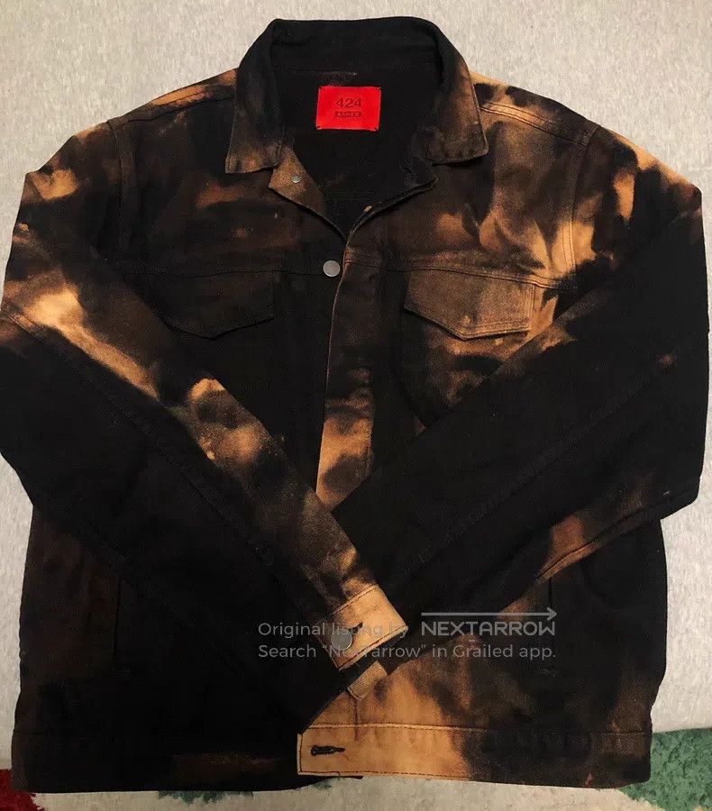 424 424 Brown Tie-dye Denim Jacket Size US L / EU 52-54 / 3 - 1 Thumbnail