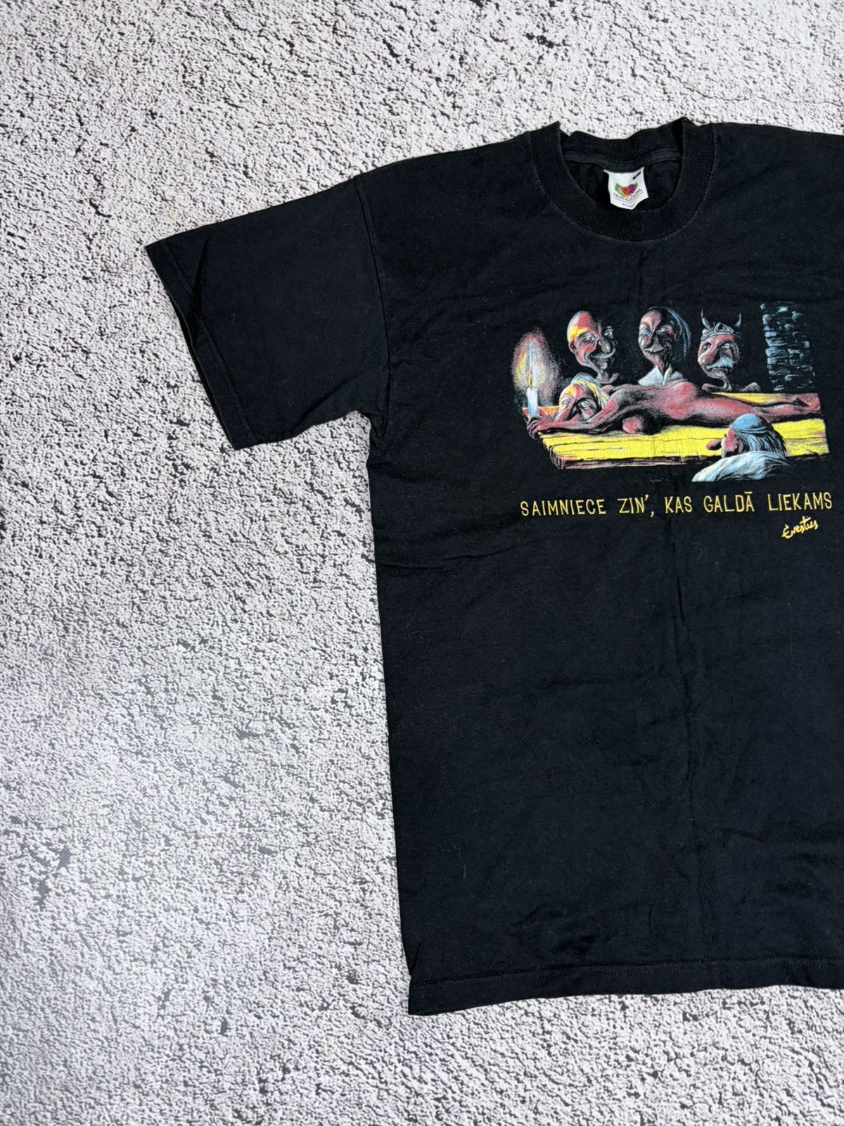 Band Tees Vintage 90s Humor Punk Adult Art Graphic Tee Saimniece Zin L Size US L / EU 52-54 / 3 - 3 Thumbnail