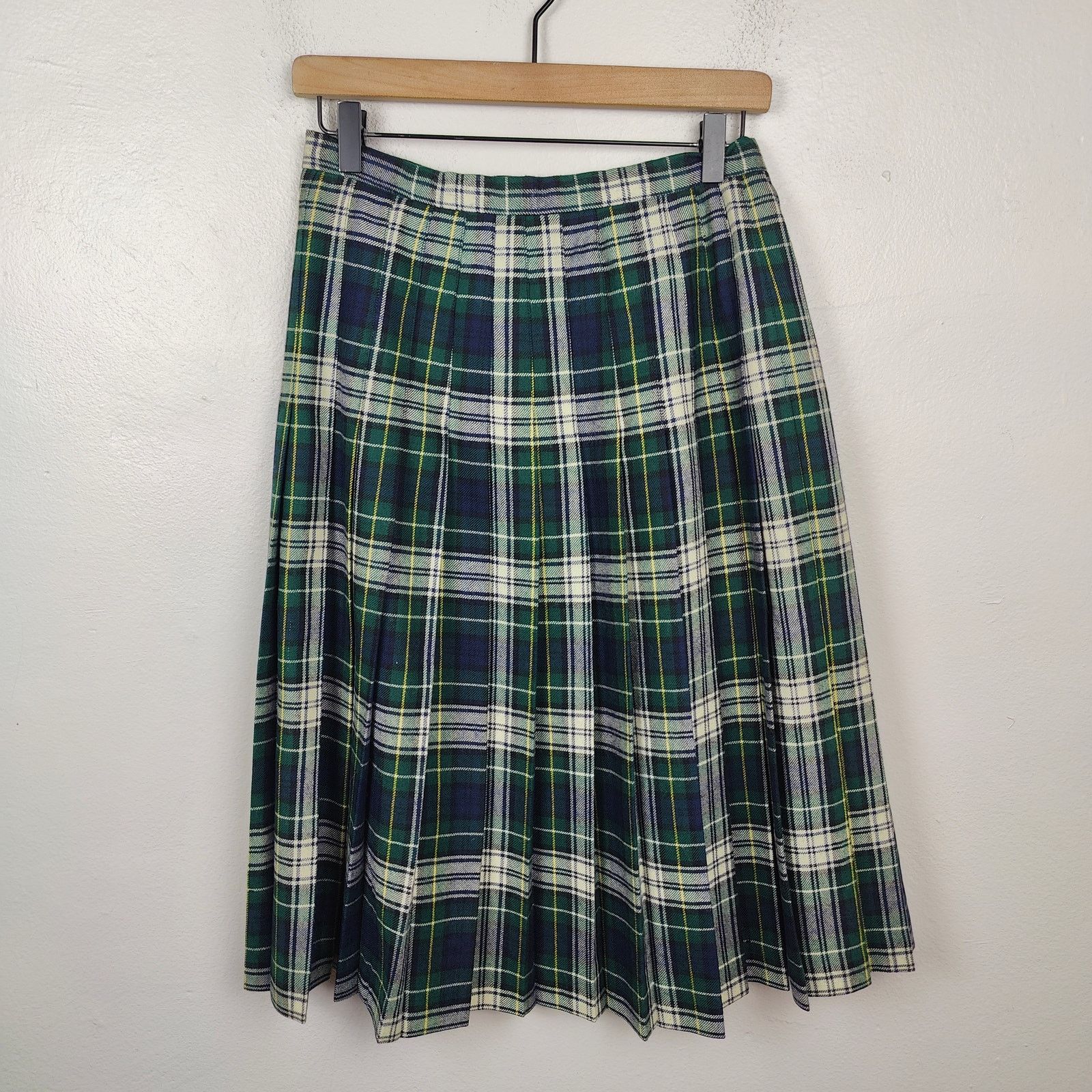 Other Vintage David Brooks Ltd Wool Skirt Womens 6 Green Blue Size 28" / US 6 / IT 42 - 6 Thumbnail