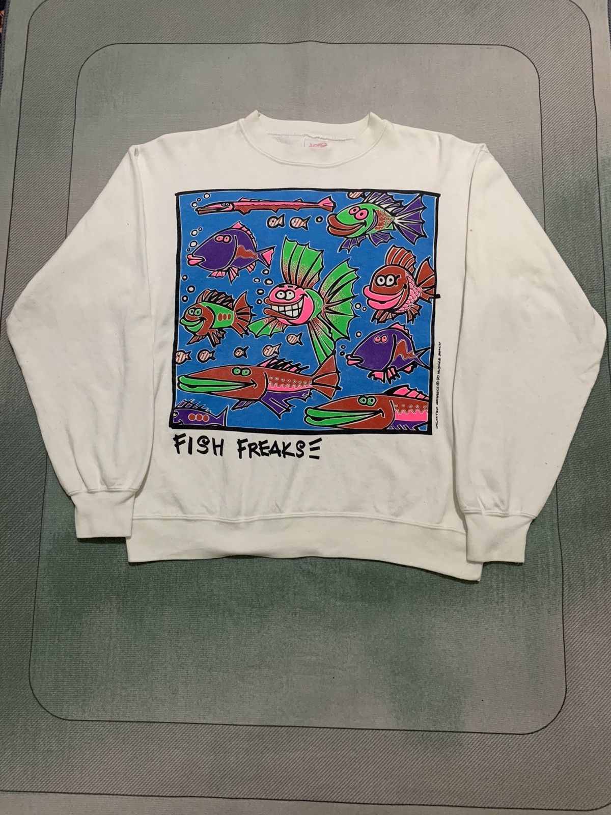 Vintage Vintage 90s Fish Freaks Crewneck Sweatshirt: Big Logo Size US M / EU 48-50 / 2 - 1 Thumbnail