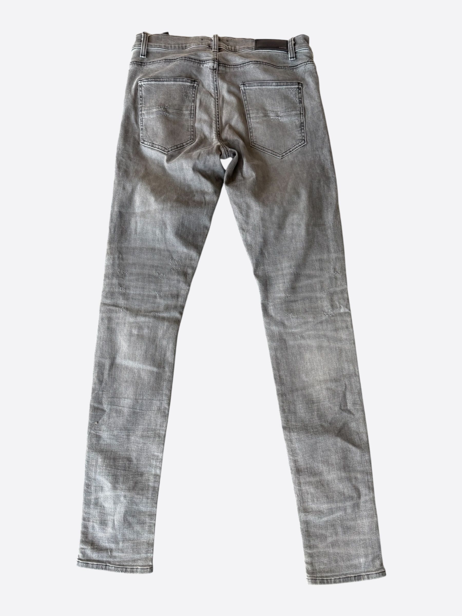 Amiri Amiri Storm Grey & Black Patch MX1 Jeans Size US 32 / EU 48 - 2 Thumbnail