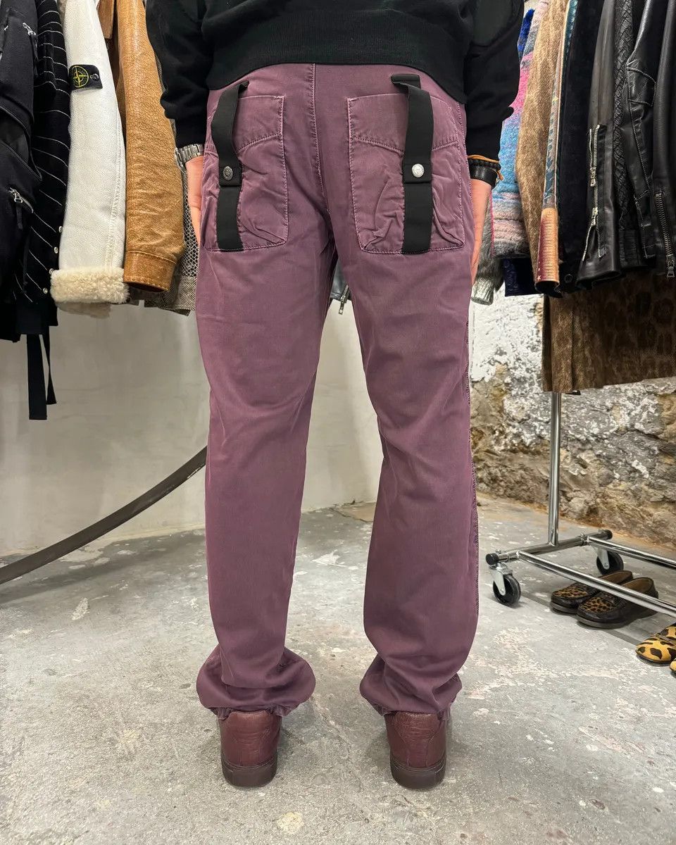 Dolce & Gabbana AW2003 Dolce & Gabbana Purple Bondage Relaxed Spectrum Pants Size US 33 - 3 Thumbnail