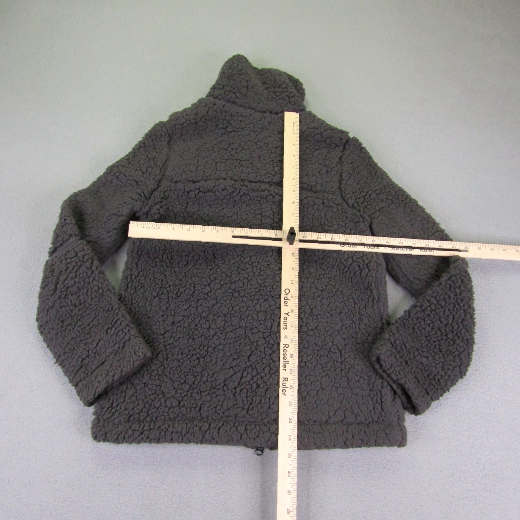 Vintage Zella Jacket Womens XS Gray Sherpa Fleece Full Zip Zipper Pockets Casual Outdoor Size XS / US 0-2 / IT 36-38 - 7 Thumbnail