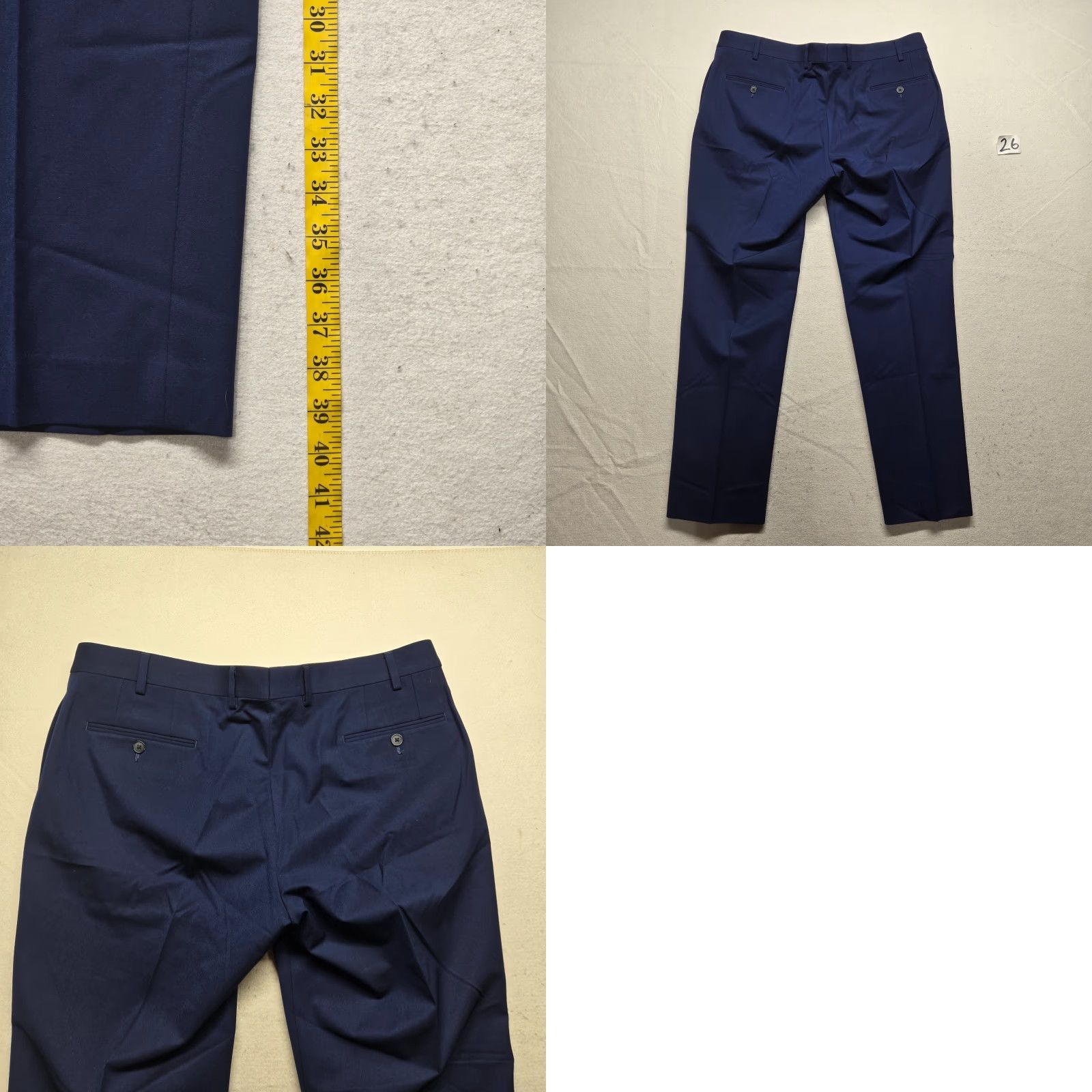 Van Heusen Van Heusen Pants Dress Blue 38 Regular Straight Mens 30 Quot; Stretch Front Slash Pockets Slacks, Flat Front, Belted, Machine Washable Size US 38 / EU 54 - 8 Thumbnail