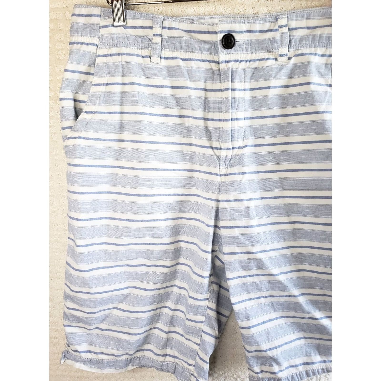 Vintage Urban Pipeline Men's Blue Striped Golf Shorts Size 36 100% Cotton Size US 36 / EU 52 - 2 Thumbnail