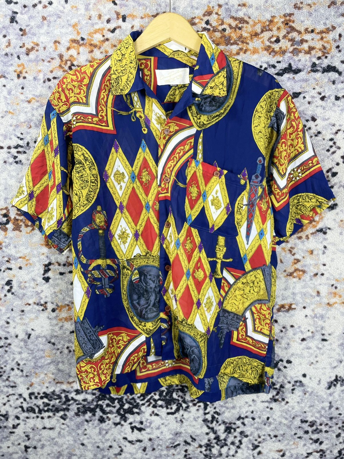 Japanese Brand × Vintage Vintage Shirt Silk patern romawi Hermes scarf print style Size US L / EU 52-54 / 3 - 2 Thumbnail