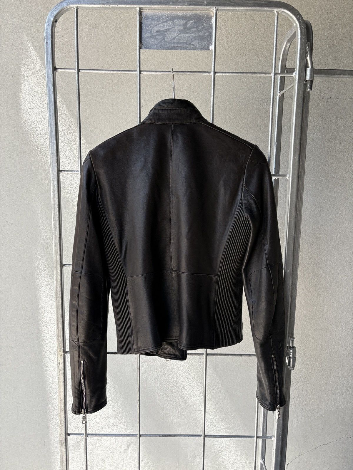 Prada Prada sport vintage leather biker zip jacket Size ONE SIZE - 3 Thumbnail