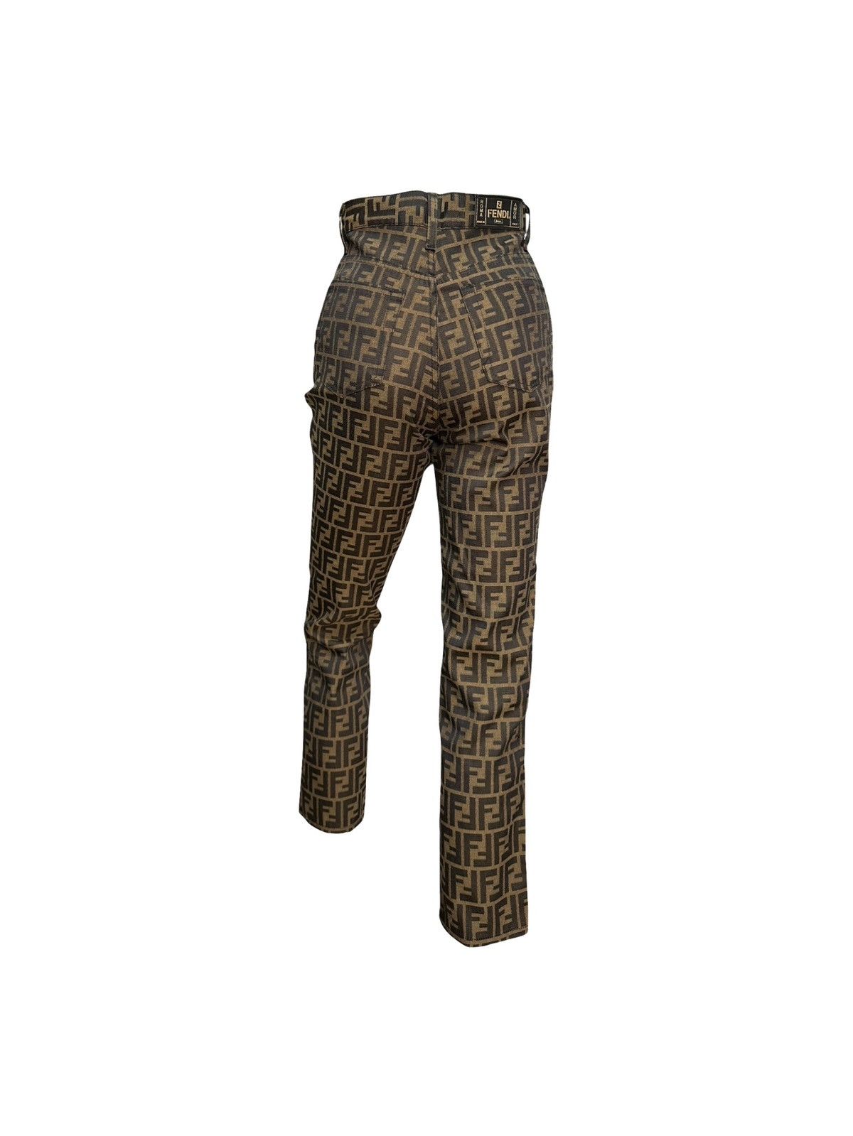 Fendi FENDI Vintage FF Zucca Monogram High Rise Straight Leg Pants Size 27" / US 4 / IT 40 - 2 Thumbnail